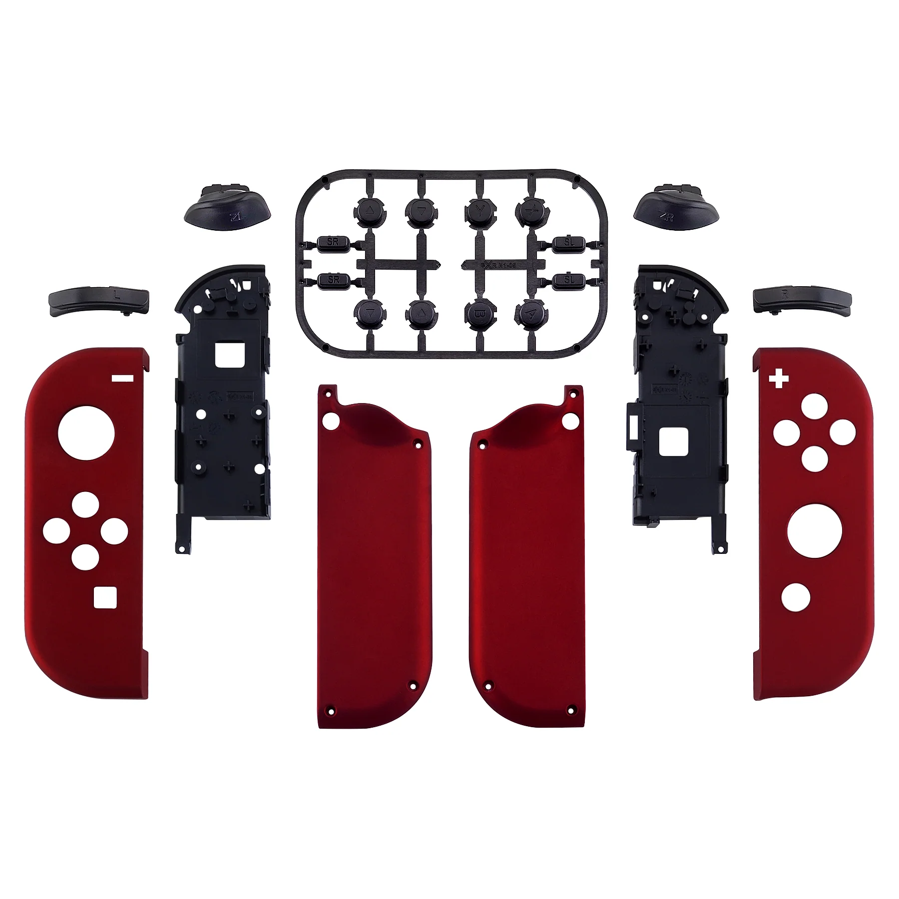 eXtremeRate Replacement Full Set Shell Case with Buttons for Joycon of NS Switch - Scarlet Red - Image 2