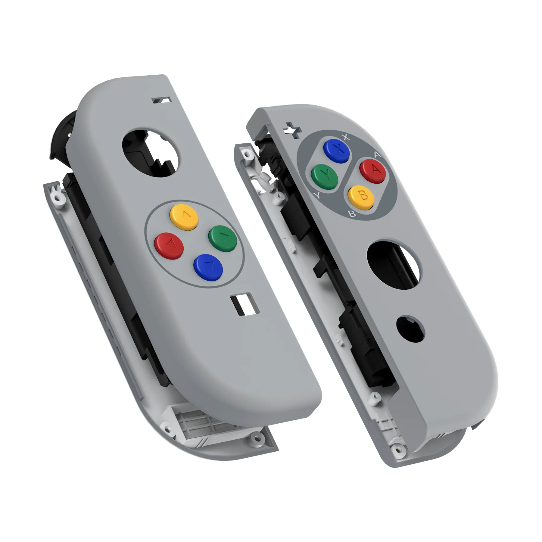eXtremeRate Replacement Full Set Shell Case with Buttons for Joycon of NS Switch - SFC SNES Classic EU Style - Image 11