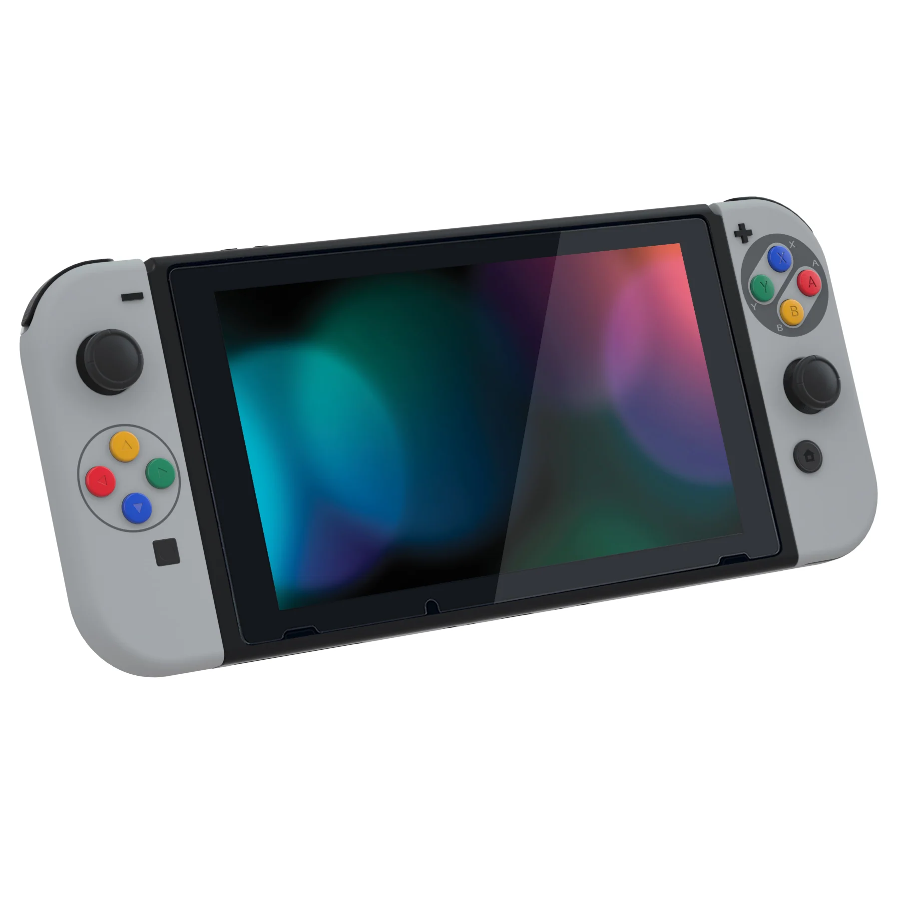 eXtremeRate Replacement Full Set Shell Case with Buttons for Joycon of NS Switch - SFC SNES Classic EU Style - Image 6