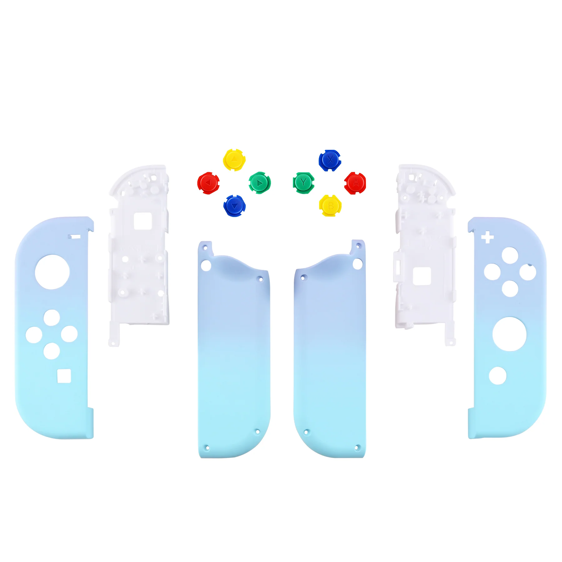 eXtremeRate Replacement Full Set Shell Case with Buttons for Joycon of NS Switch - Violet Blue - Image 2
