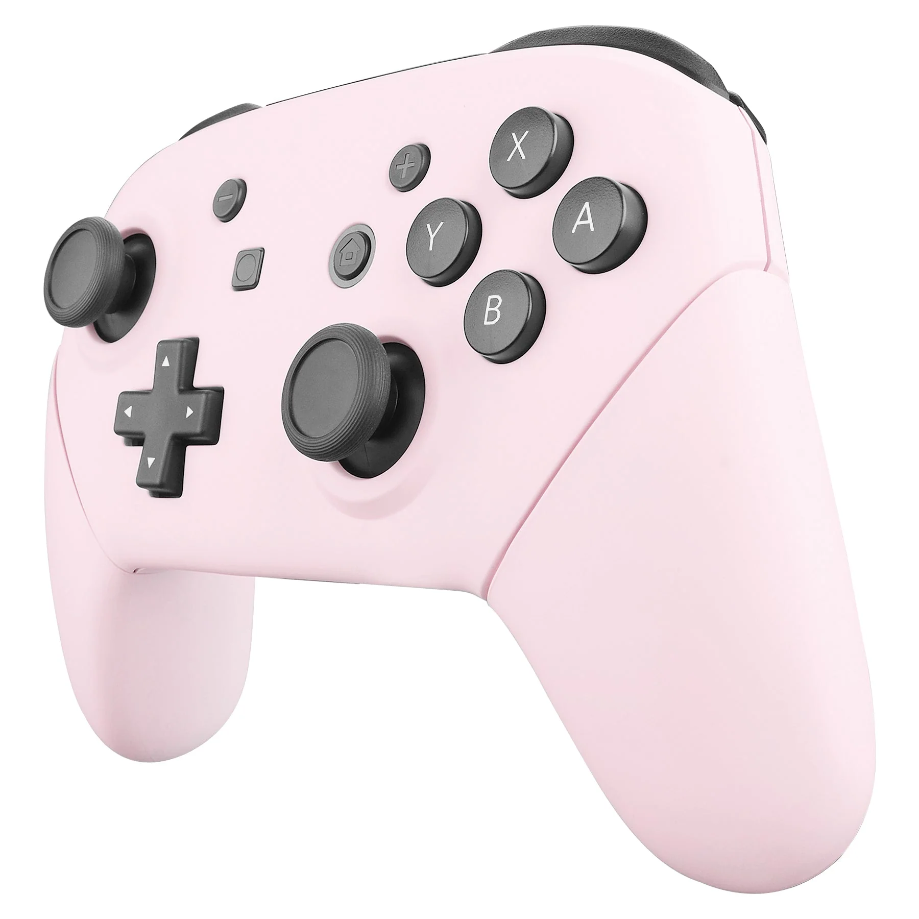 eXtremeRate Replacement Full Set Shell Faceplate Backplate Handles for Nintendo Switch Pro - Cherry Blossoms Pink - Image 4
