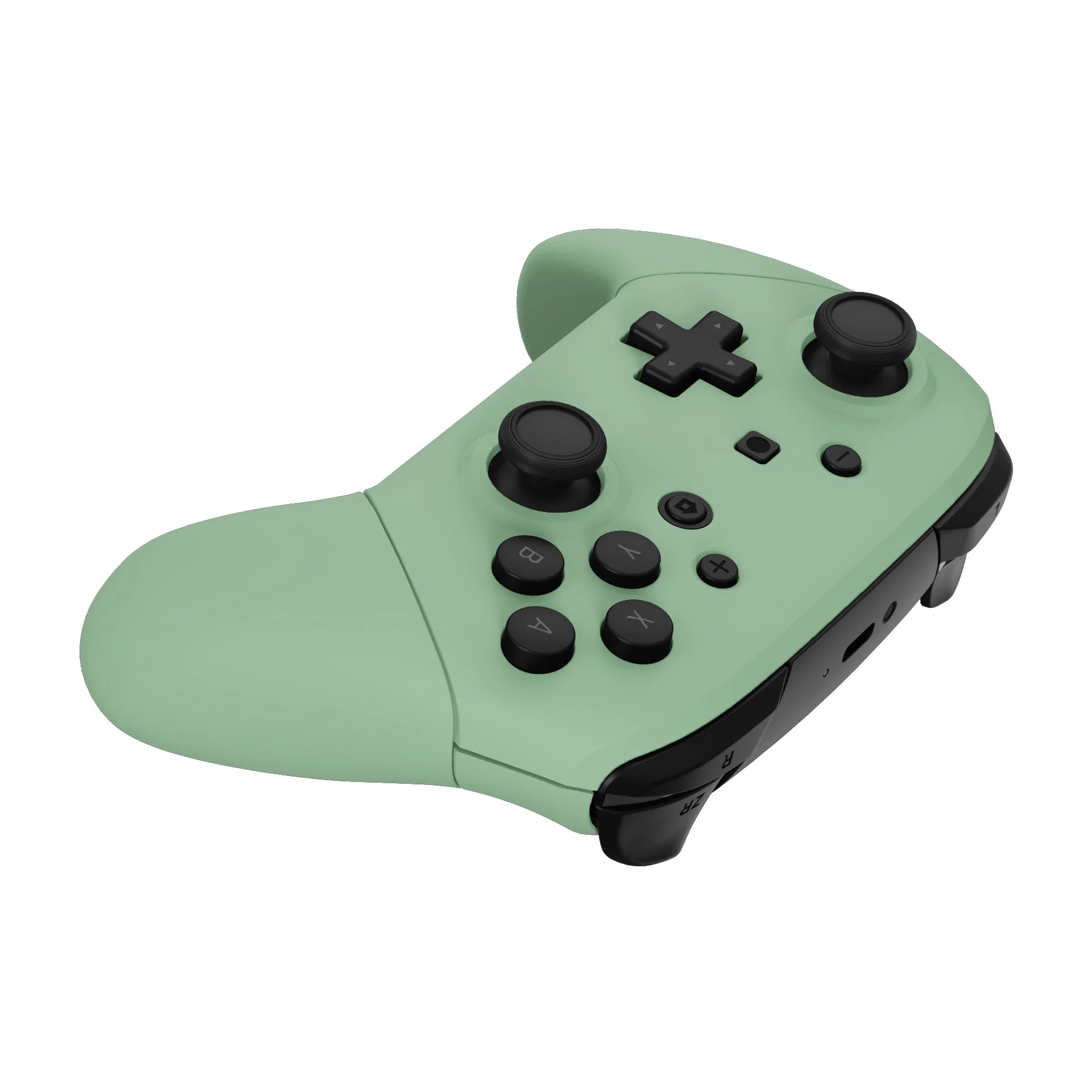 eXtremeRate Replacement Full Set Shell Faceplate Backplate Handles for Nintendo Switch Pro - Matcha Green - Image 6
