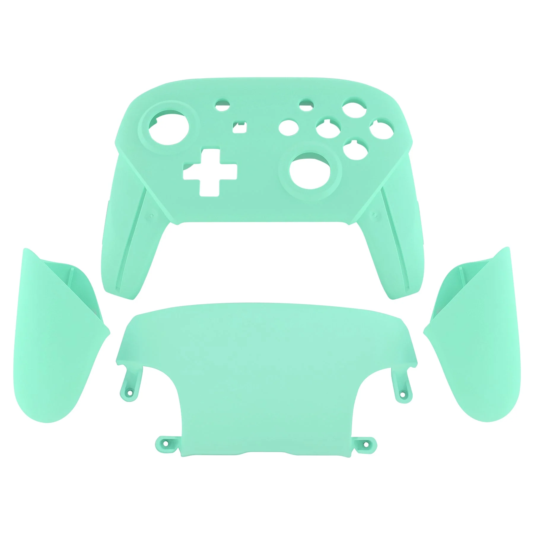 eXtremeRate Replacement Full Set Shell Faceplate Backplate Handles for Nintendo Switch Pro - Mint Green - Image 2