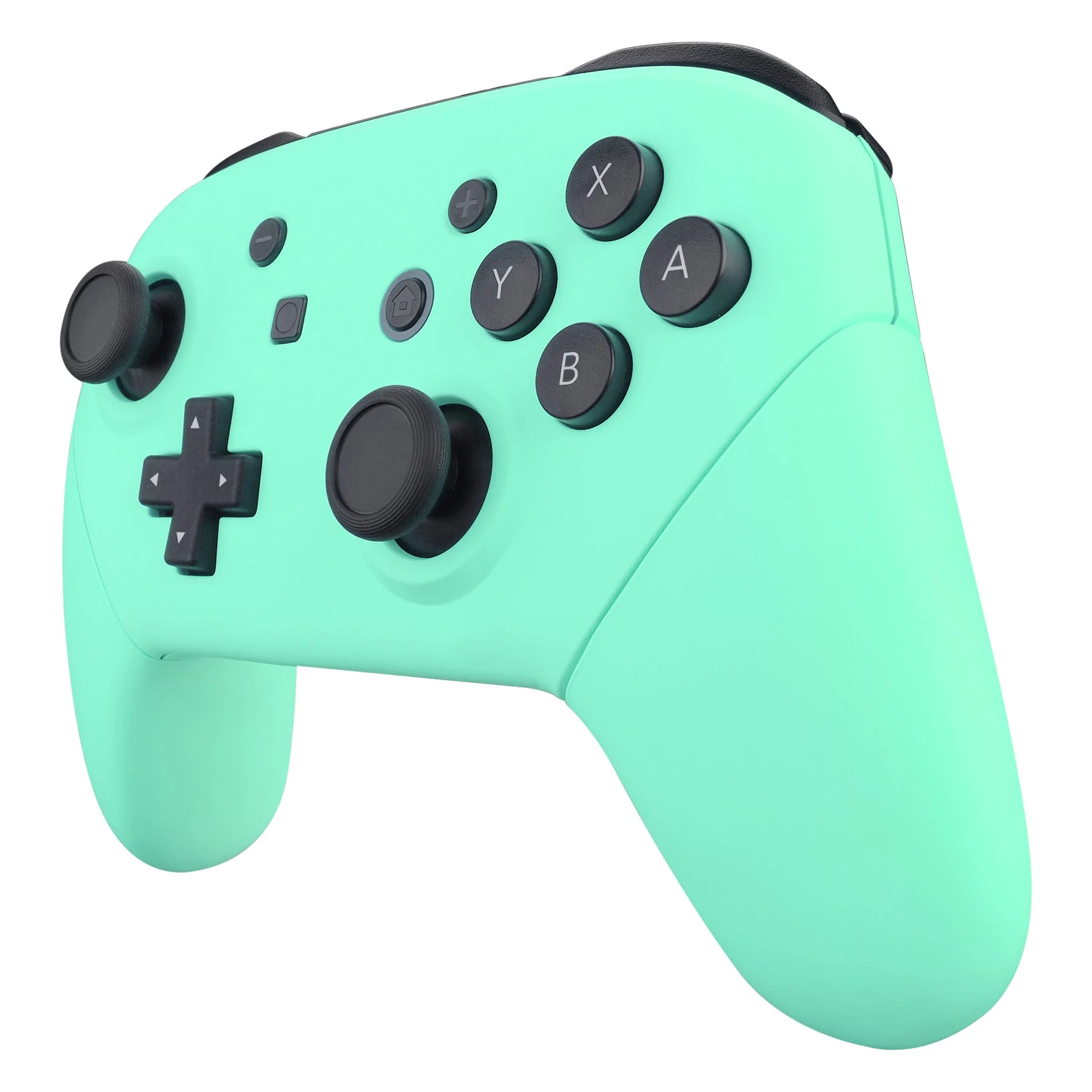 eXtremeRate Replacement Full Set Shell Faceplate Backplate Handles for Nintendo Switch Pro - Mint Green - Image 4