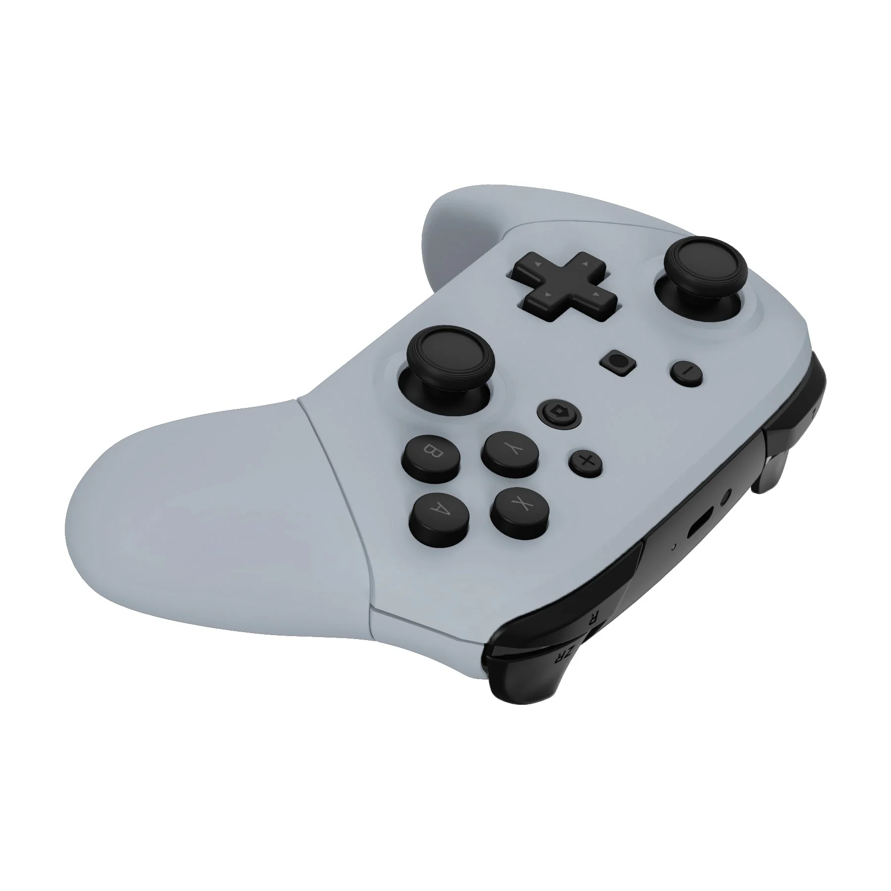 eXtremeRate Replacement Full Set Shell Faceplate Backplate Handles for Nintendo Switch Pro - New Hope Gray - Image 6