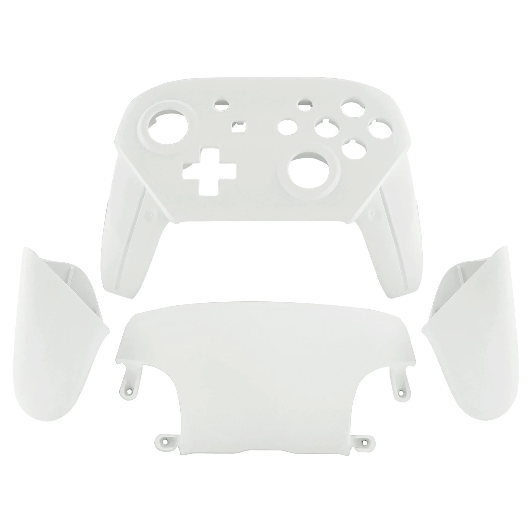 eXtremeRate Replacement Full Set Shell Faceplate Backplate Handles for Nintendo Switch Pro - White - Image 2
