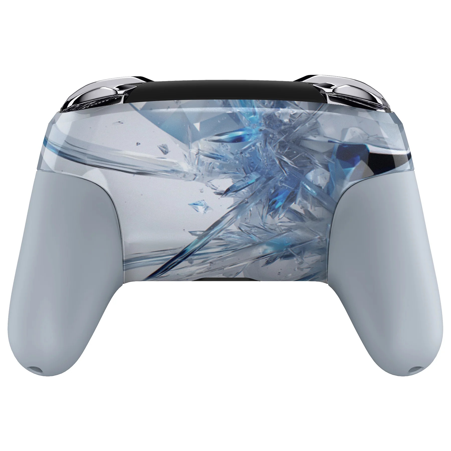 eXtremeRate Replacement Full Set Shell Faceplate Backplate Handles with Button Kit for Nintendo Switch Pro - Crystal Dragon - Image 4