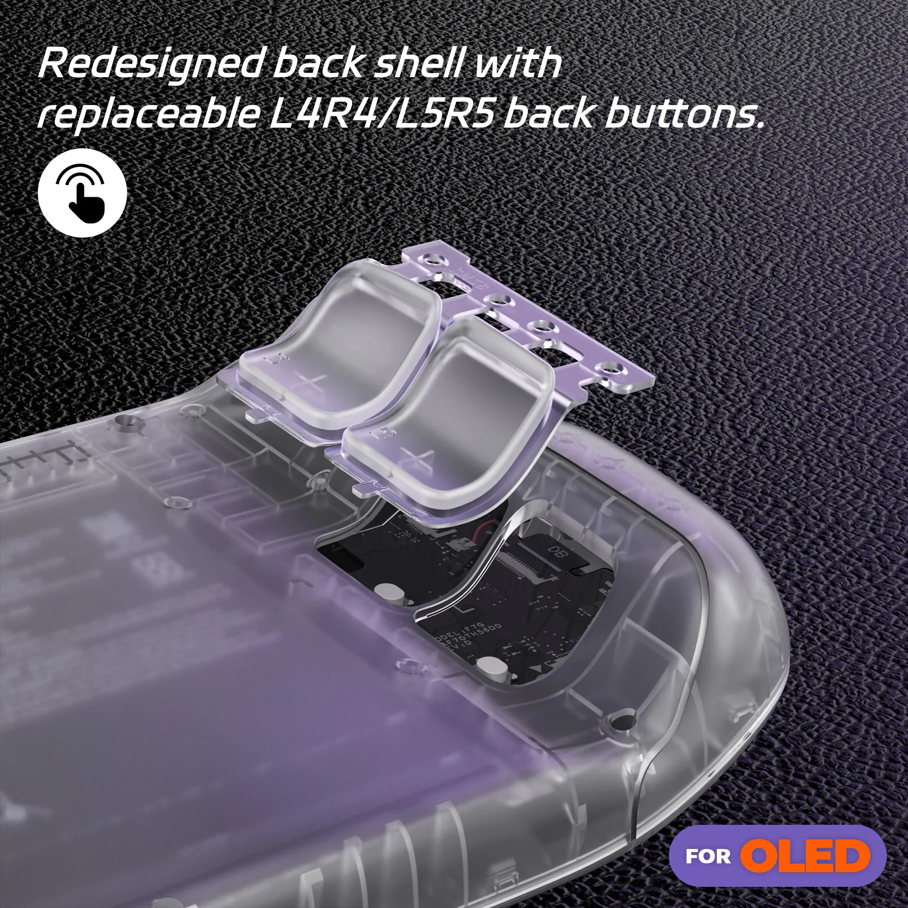 eXtremeRate Replacement Full Set Shell with Buttons for Steam Deck OLED - Clear - Image 6