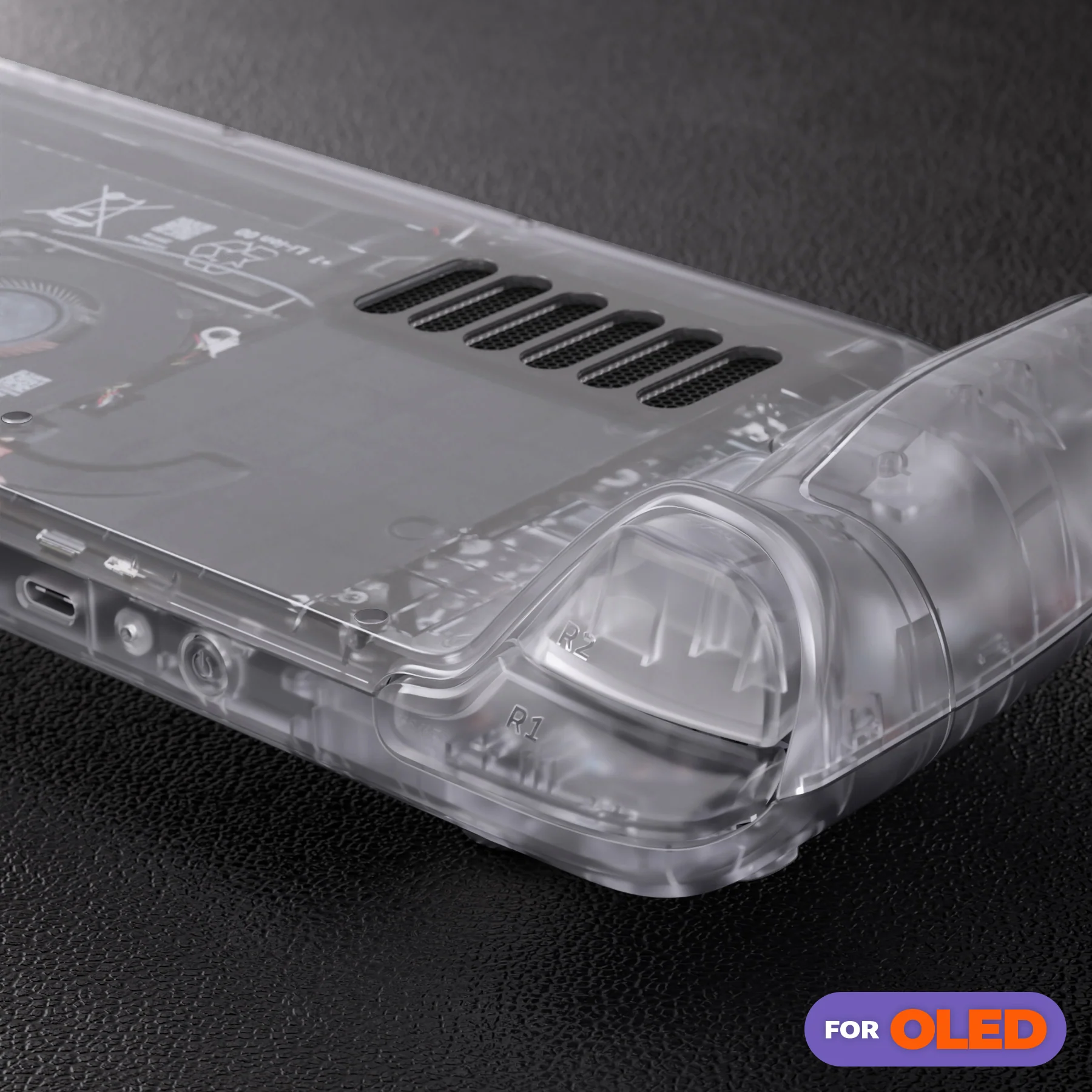 eXtremeRate Replacement Full Set Shell with Buttons for Steam Deck OLED - Clear - Image 9