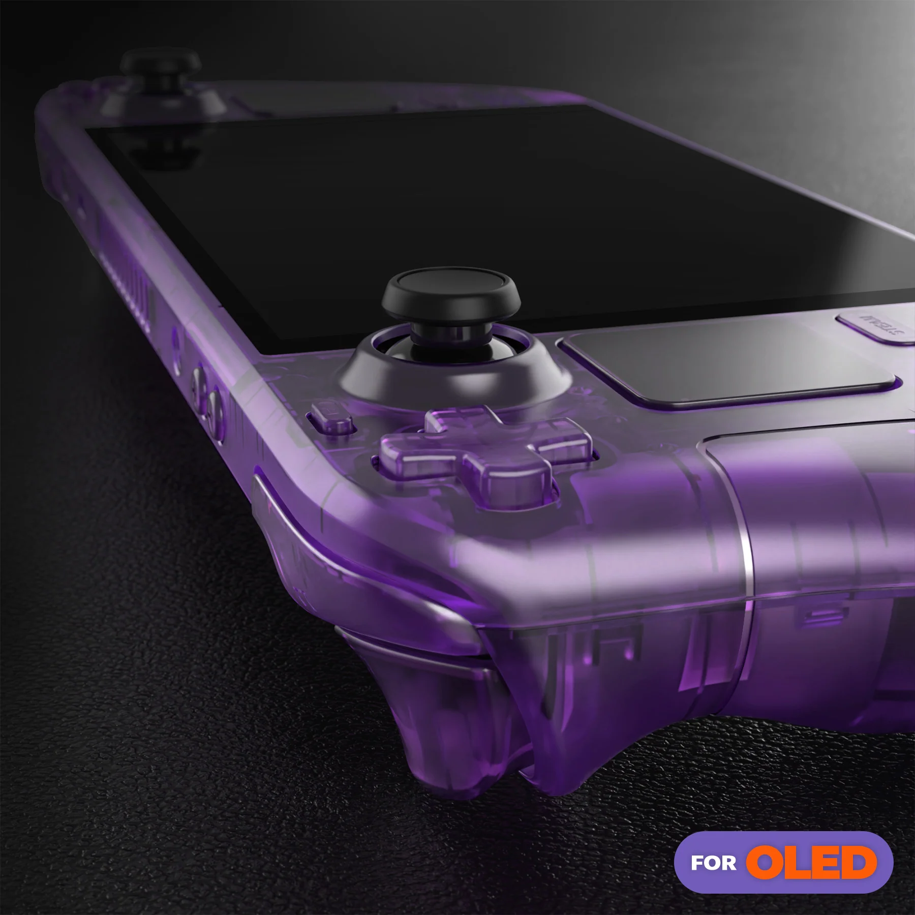eXtremeRate Replacement Full Set Shell with Buttons for Steam Deck OLED - Clear Atomic Purple - Image 8