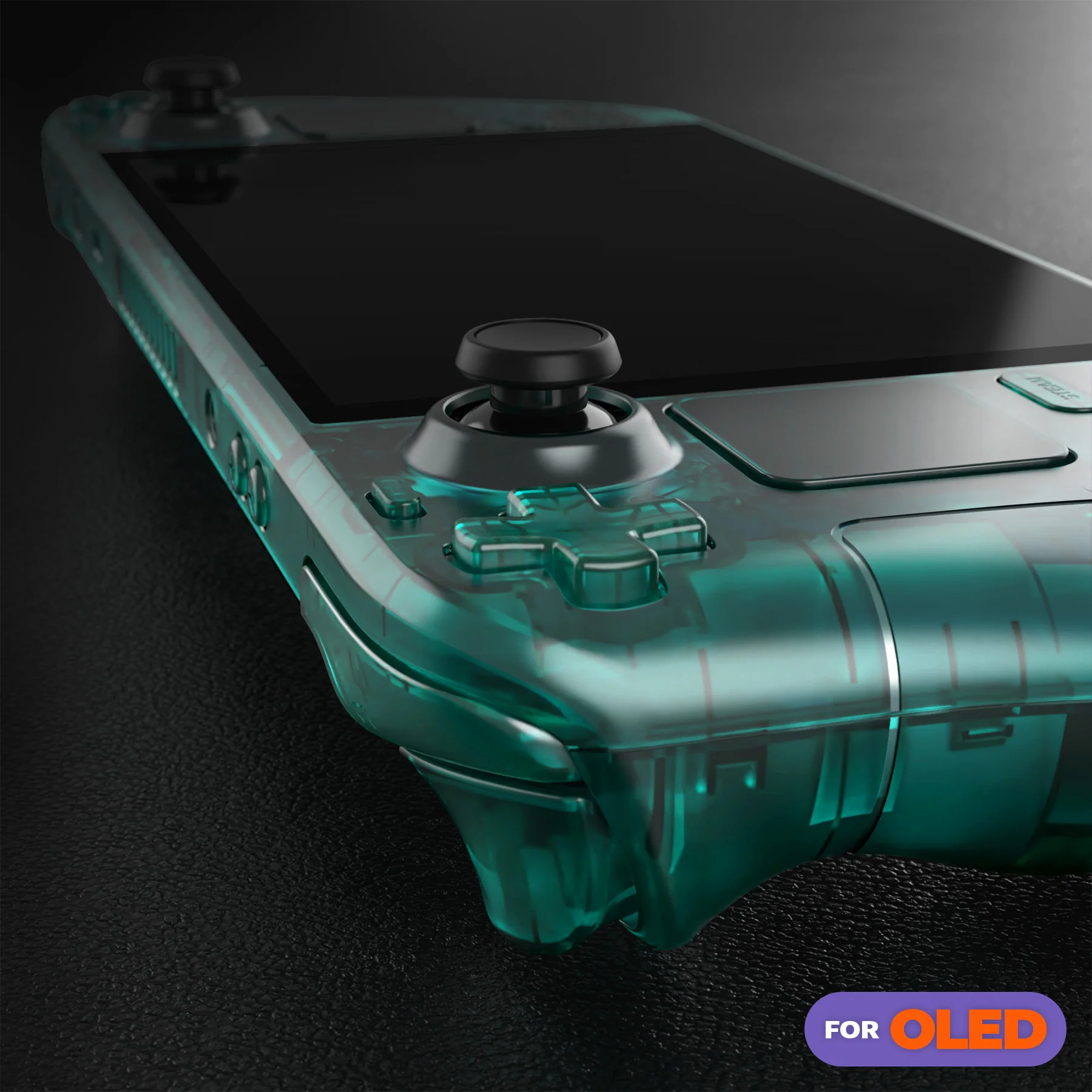 eXtremeRate Replacement Full Set Shell with Buttons for Steam Deck OLED - Clear Emerald Green - Image 8