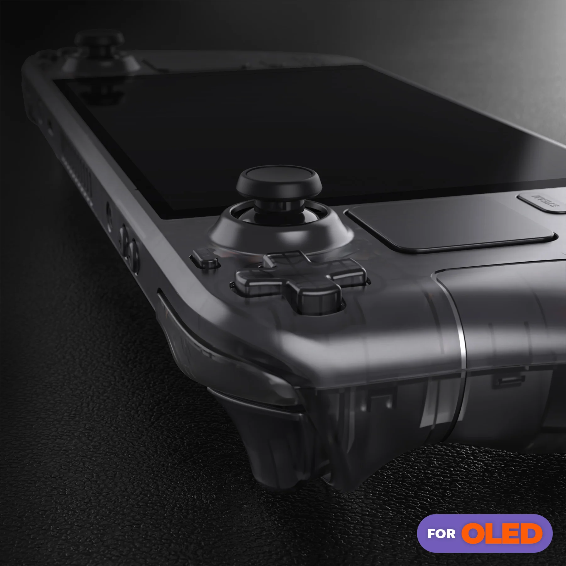 eXtremeRate Replacement Full Set Shell with Buttons for Steam Deck OLED - Clear Slate Black - Image 8
