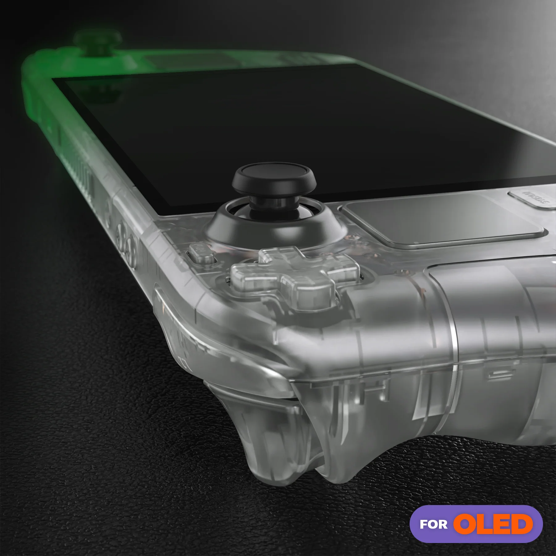 eXtremeRate Replacement Full Set Shell with Buttons for Steam Deck OLED - Glow in Dark - Green - Image 8