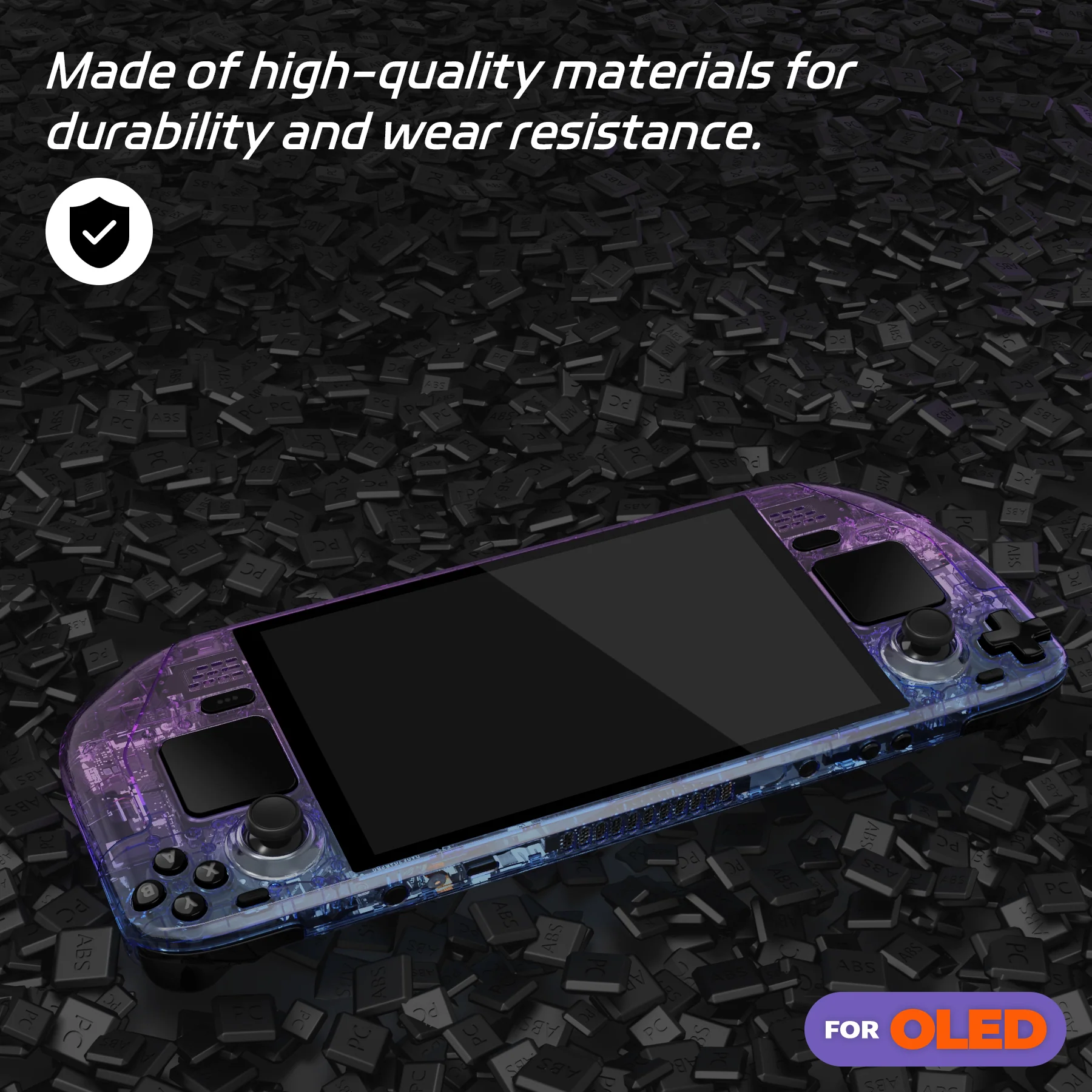 eXtremeRate Replacement Full Set Shell with Buttons for Steam Deck OLED - Gradient Translucent Bluebell - Image 7