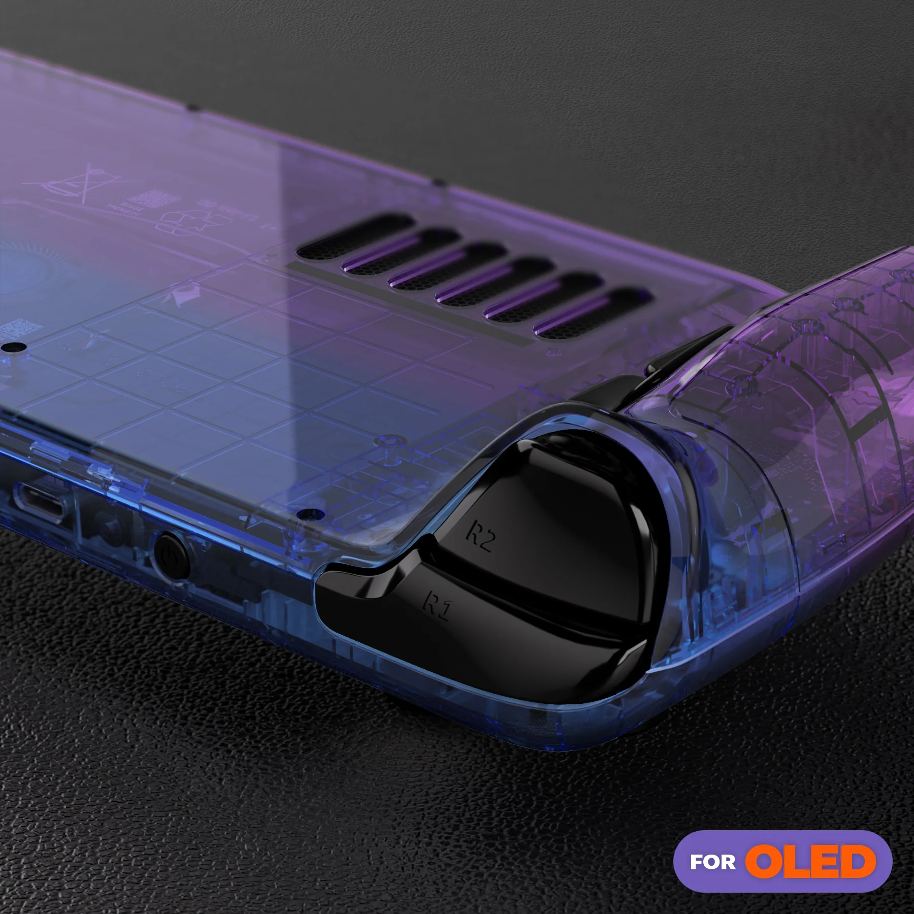 eXtremeRate Replacement Full Set Shell with Buttons for Steam Deck OLED - Gradient Translucent Bluebell - Image 9