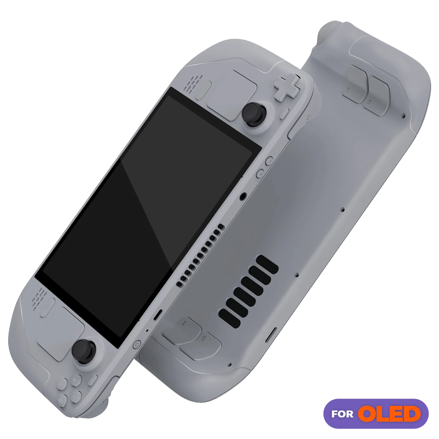 eXtremeRate Replacement Full Set Shell with Buttons for Steam Deck OLED - New Hope Gray - Image 3