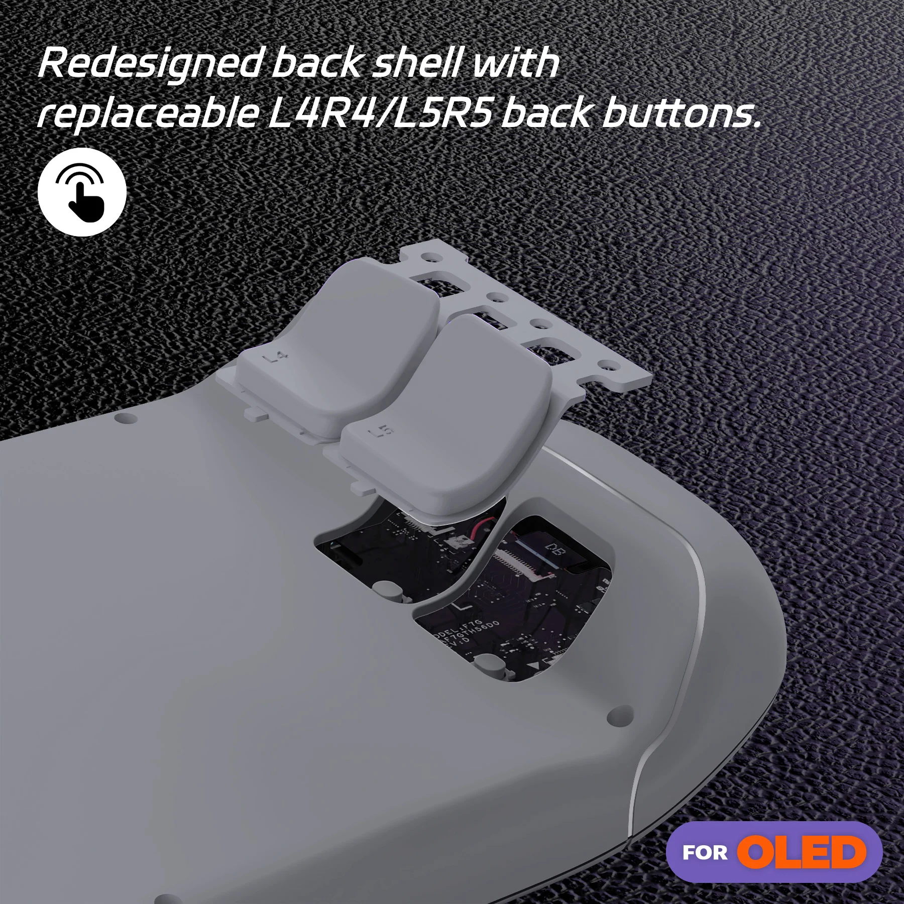 eXtremeRate Replacement Full Set Shell with Buttons for Steam Deck OLED - New Hope Gray - Image 6