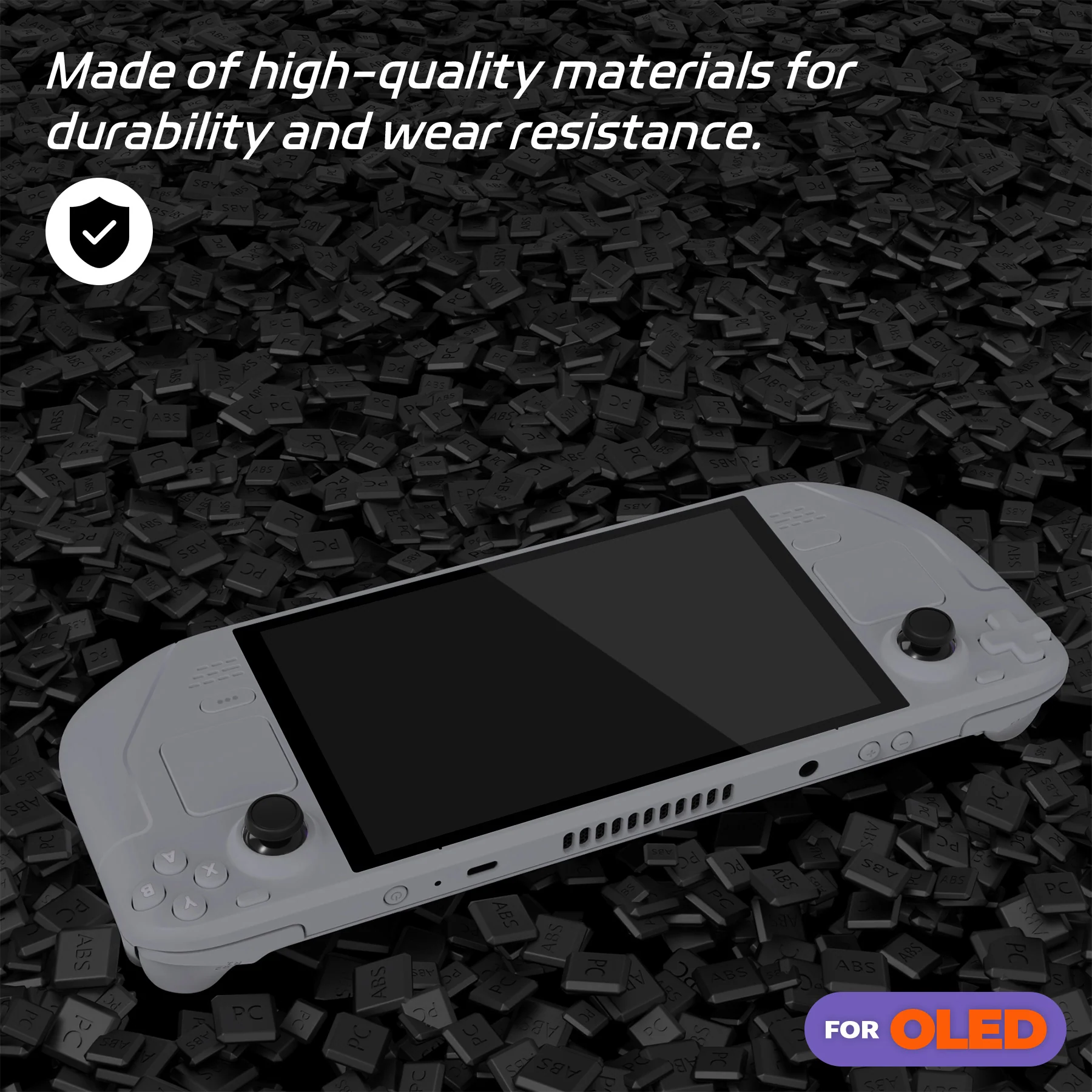 eXtremeRate Replacement Full Set Shell with Buttons for Steam Deck OLED - New Hope Gray - Image 7