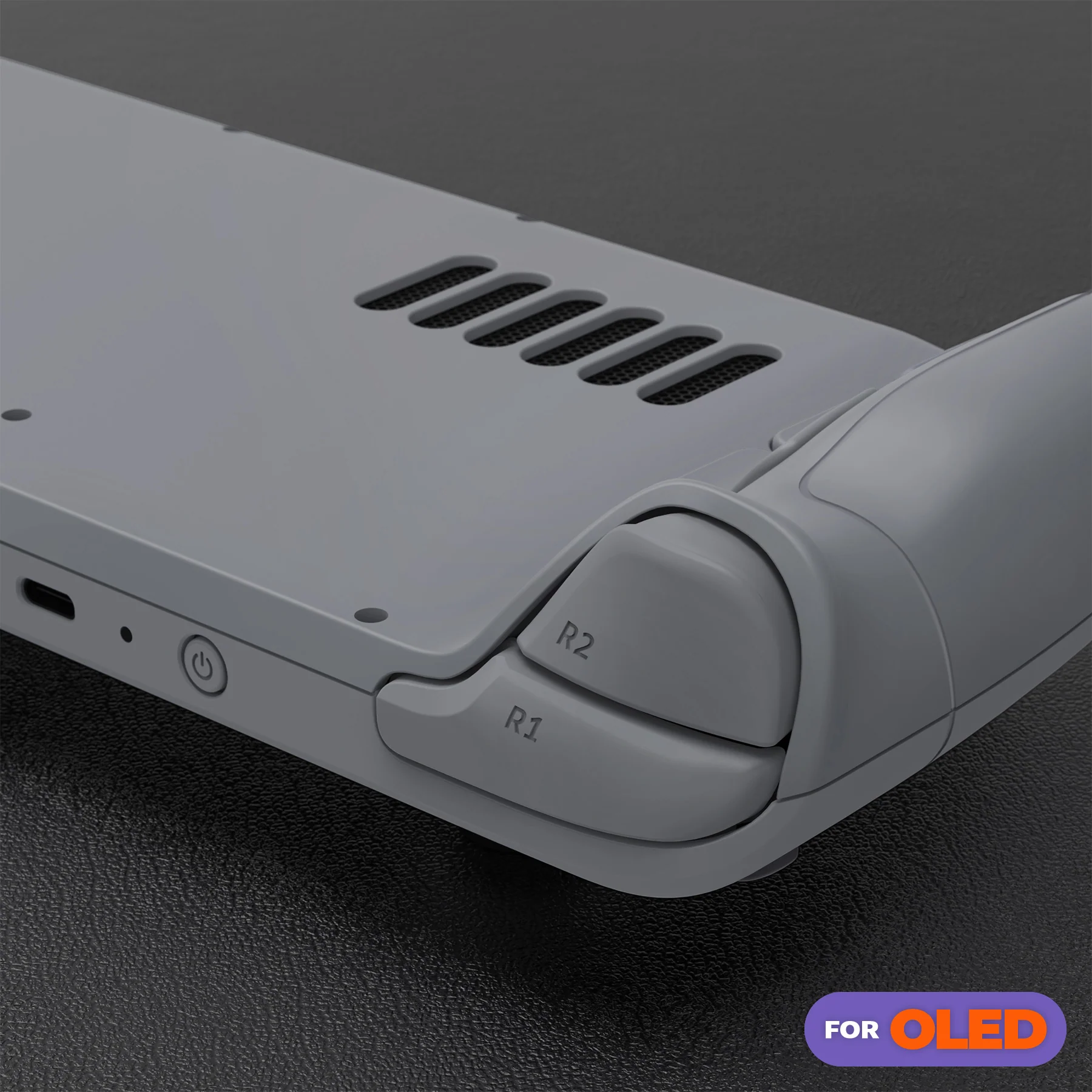 eXtremeRate Replacement Full Set Shell with Buttons for Steam Deck OLED - New Hope Gray - Image 9