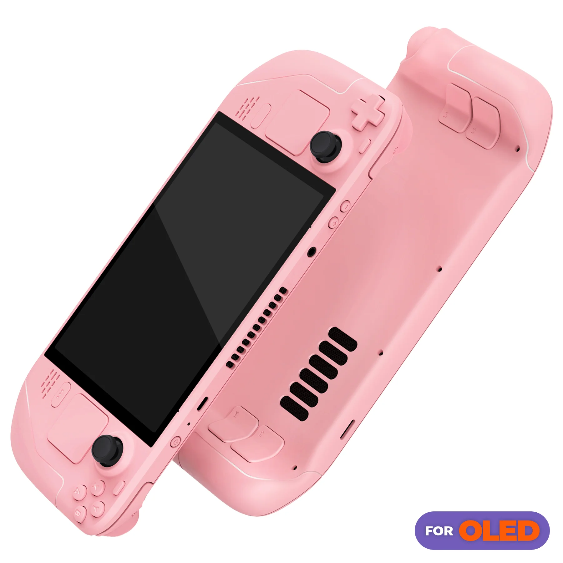 eXtremeRate Replacement Full Set Shell with Buttons for Steam Deck OLED - Pale Red - Image 3