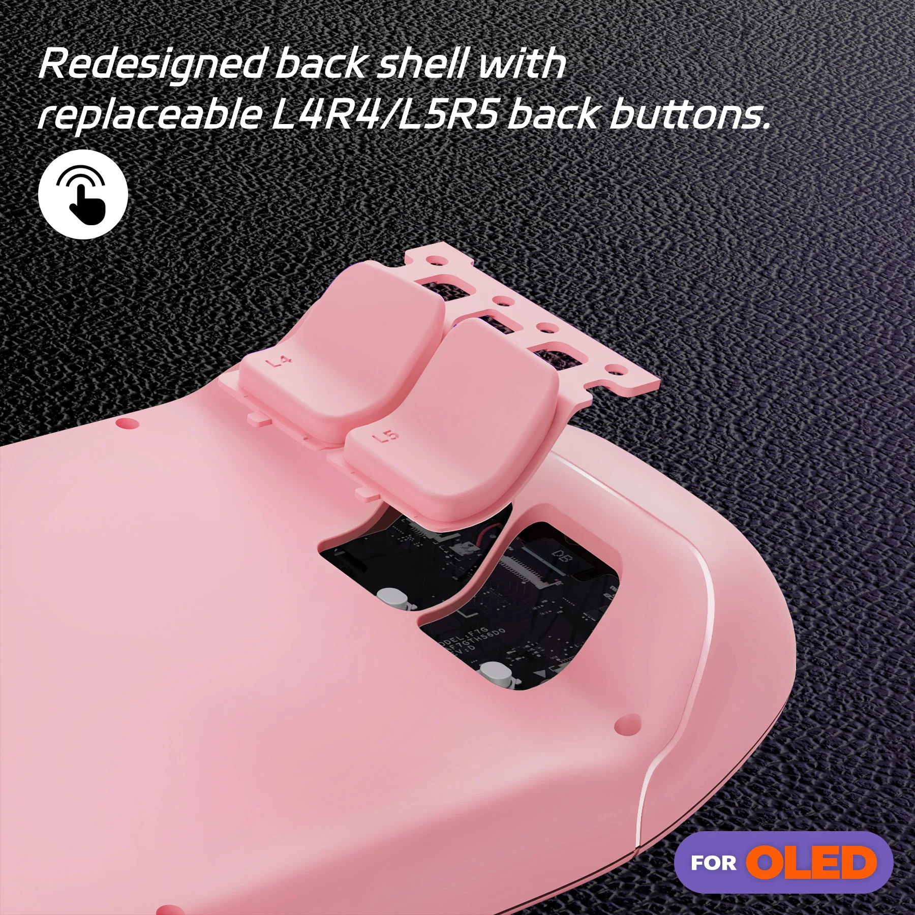 eXtremeRate Replacement Full Set Shell with Buttons for Steam Deck OLED - Pale Red - Image 6