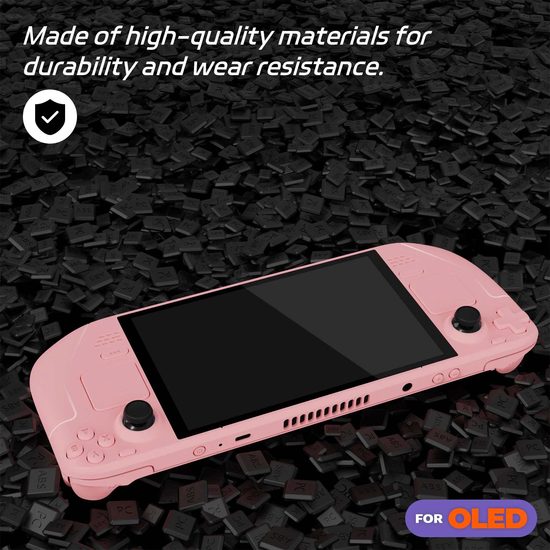eXtremeRate Replacement Full Set Shell with Buttons for Steam Deck OLED - Pale Red - Image 7