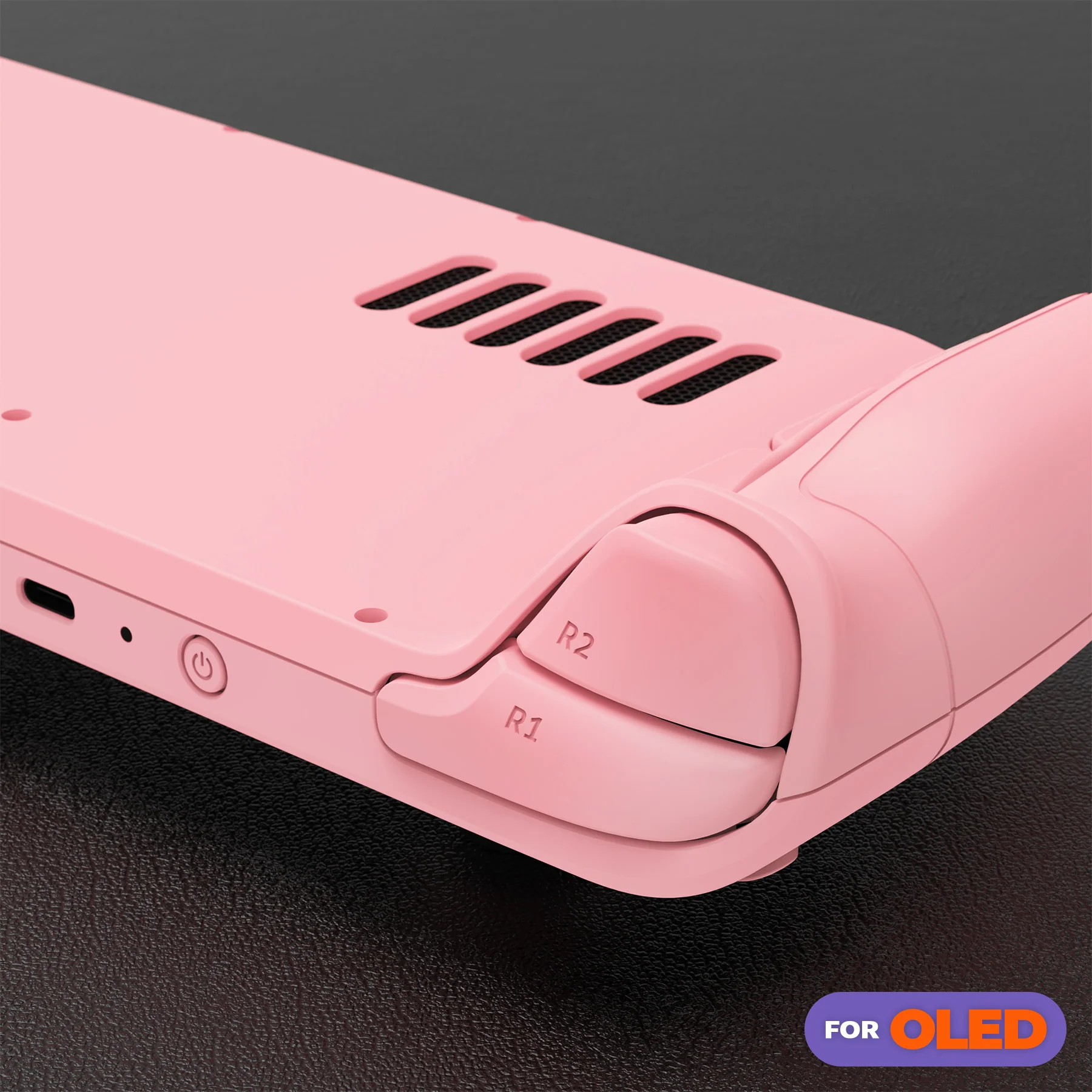 eXtremeRate Replacement Full Set Shell with Buttons for Steam Deck OLED - Pale Red - Image 9