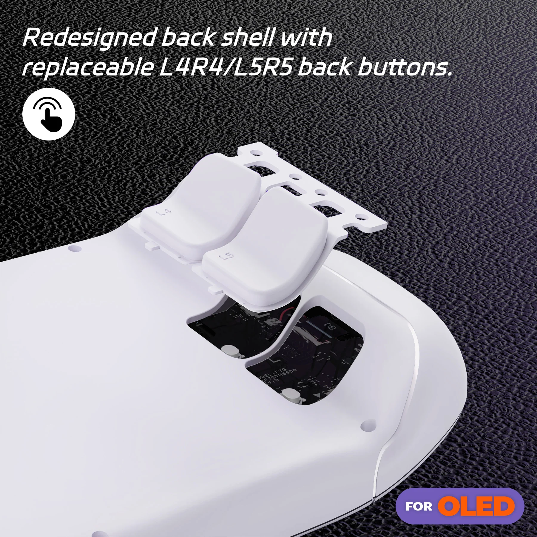 eXtremeRate Replacement Full Set Shell with Buttons for Steam Deck OLED - White - Image 6