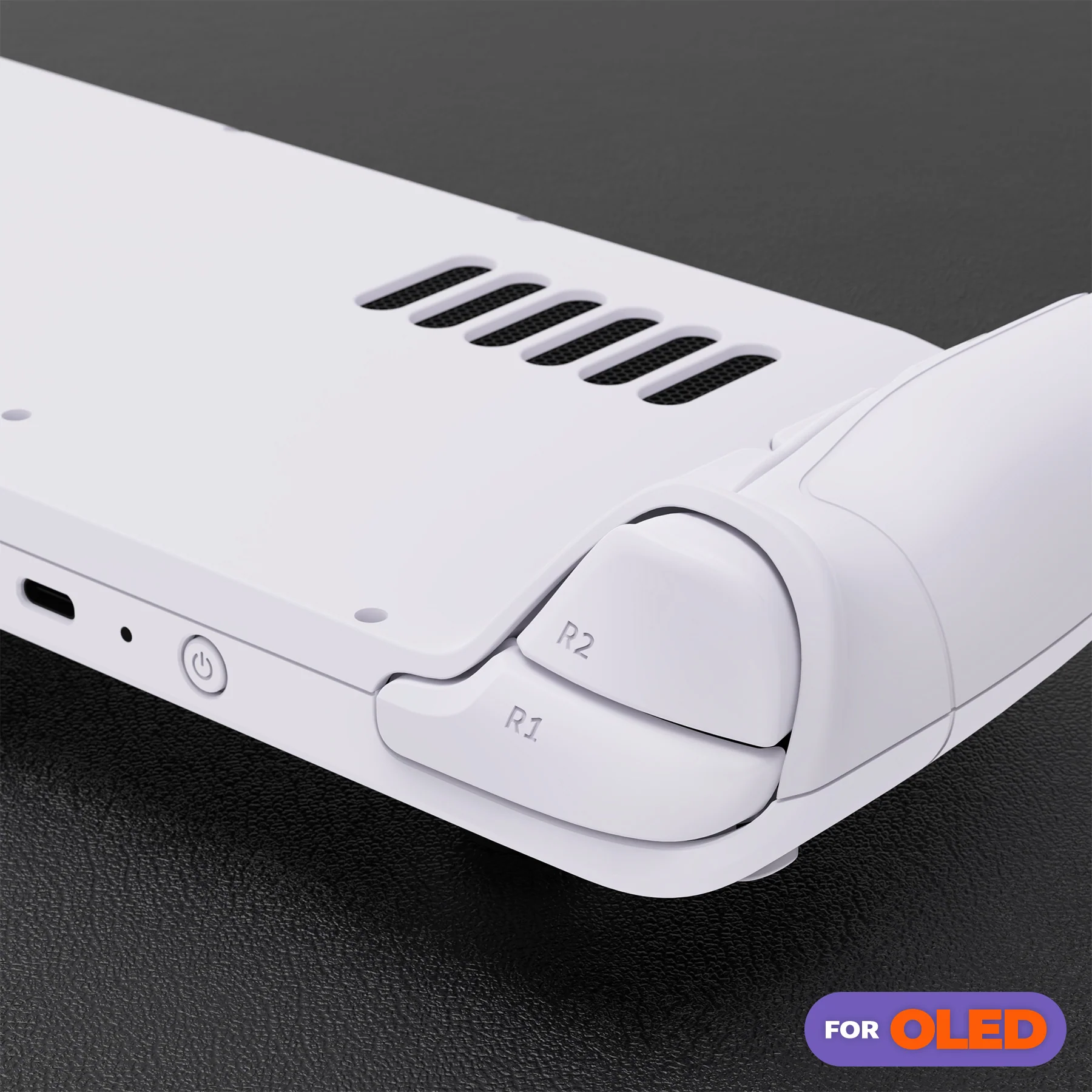 eXtremeRate Replacement Full Set Shell with Buttons for Steam Deck OLED - White - Image 9