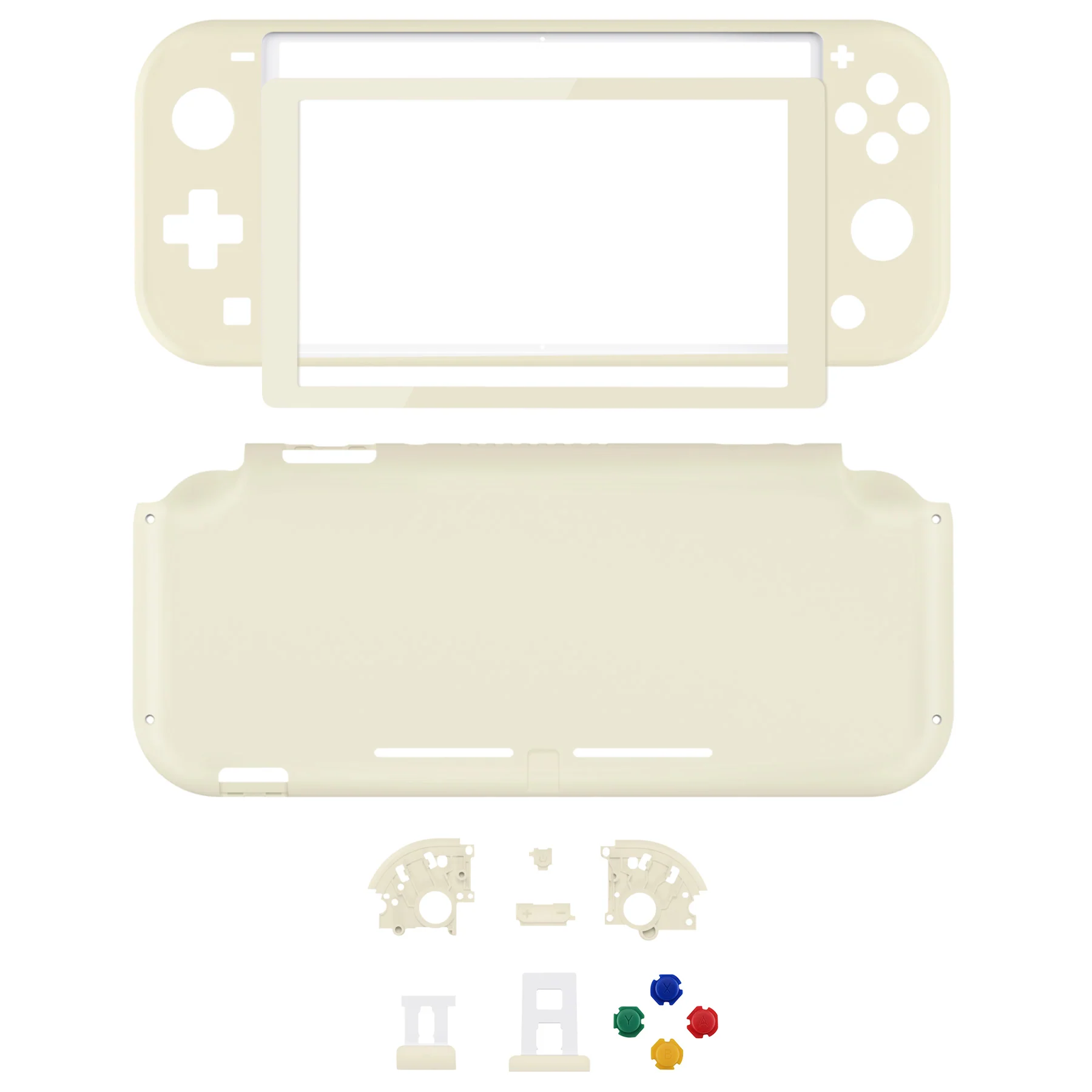 eXtremeRate Replacement Full Set Shells with ABXY Buttons & Screen Protector for Nintendo Switch Lite - Antique Yellow - Image 2