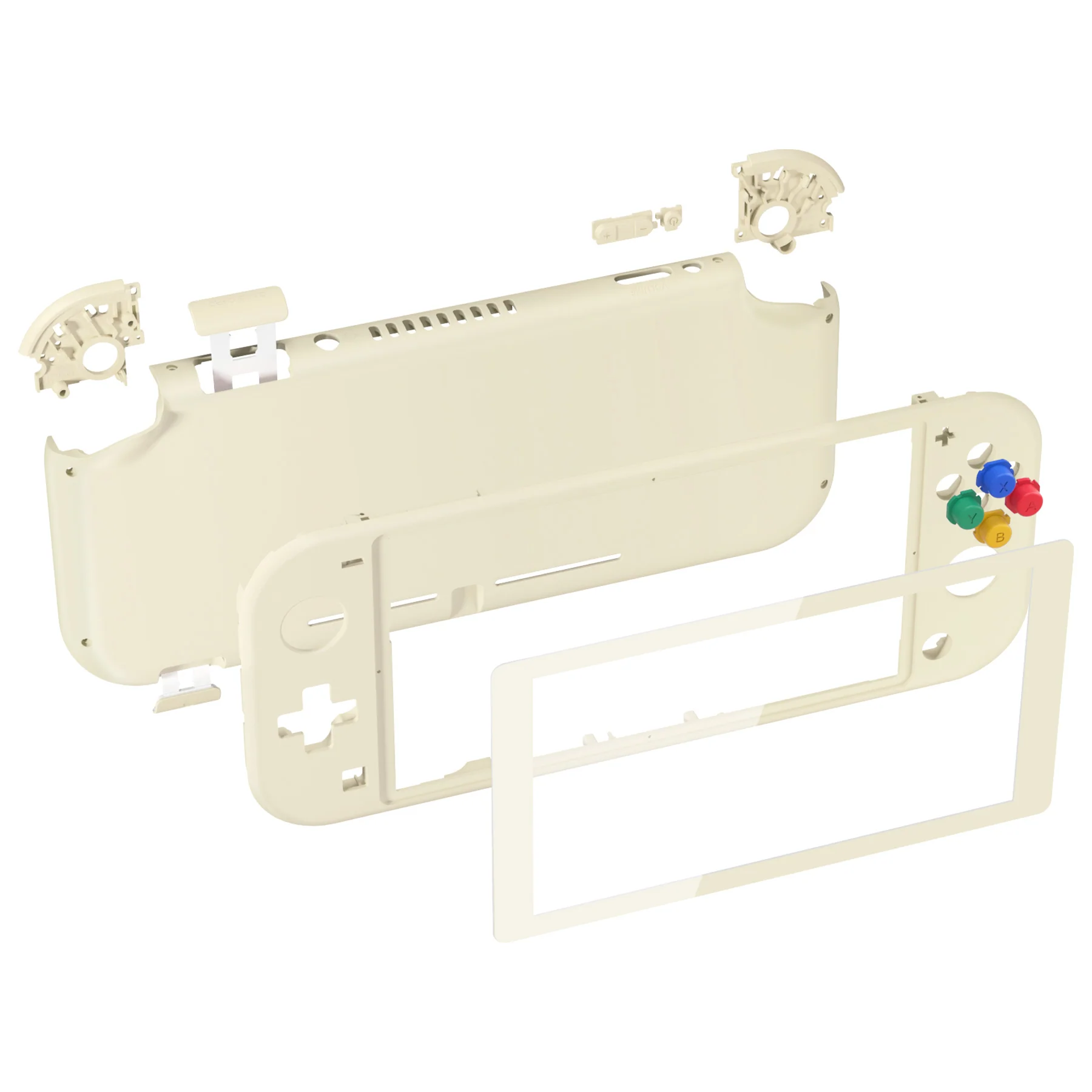 eXtremeRate Replacement Full Set Shells with ABXY Buttons & Screen Protector for Nintendo Switch Lite - Antique Yellow - Image 8