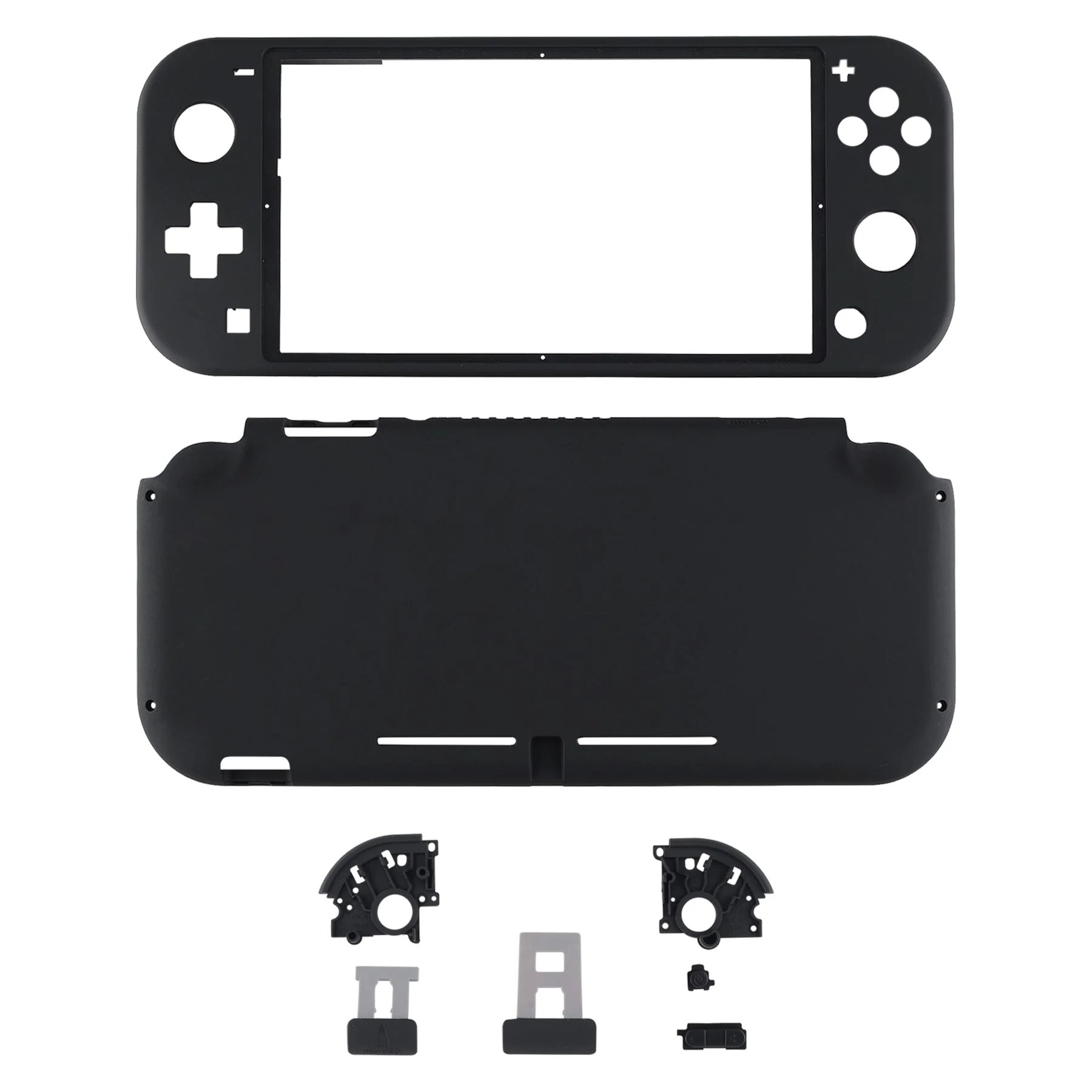 eXtremeRate Replacement Full Set Shells with ABXY Buttons & Screen Protector for Nintendo Switch Lite - Black - Image 2