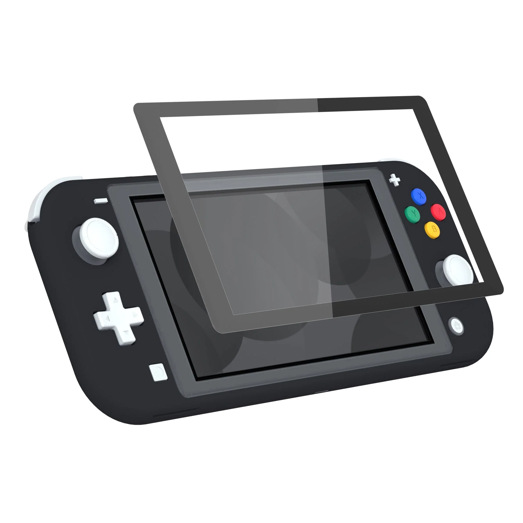 eXtremeRate Replacement Full Set Shells with ABXY Buttons & Screen Protector for Nintendo Switch Lite - Black - Image 5