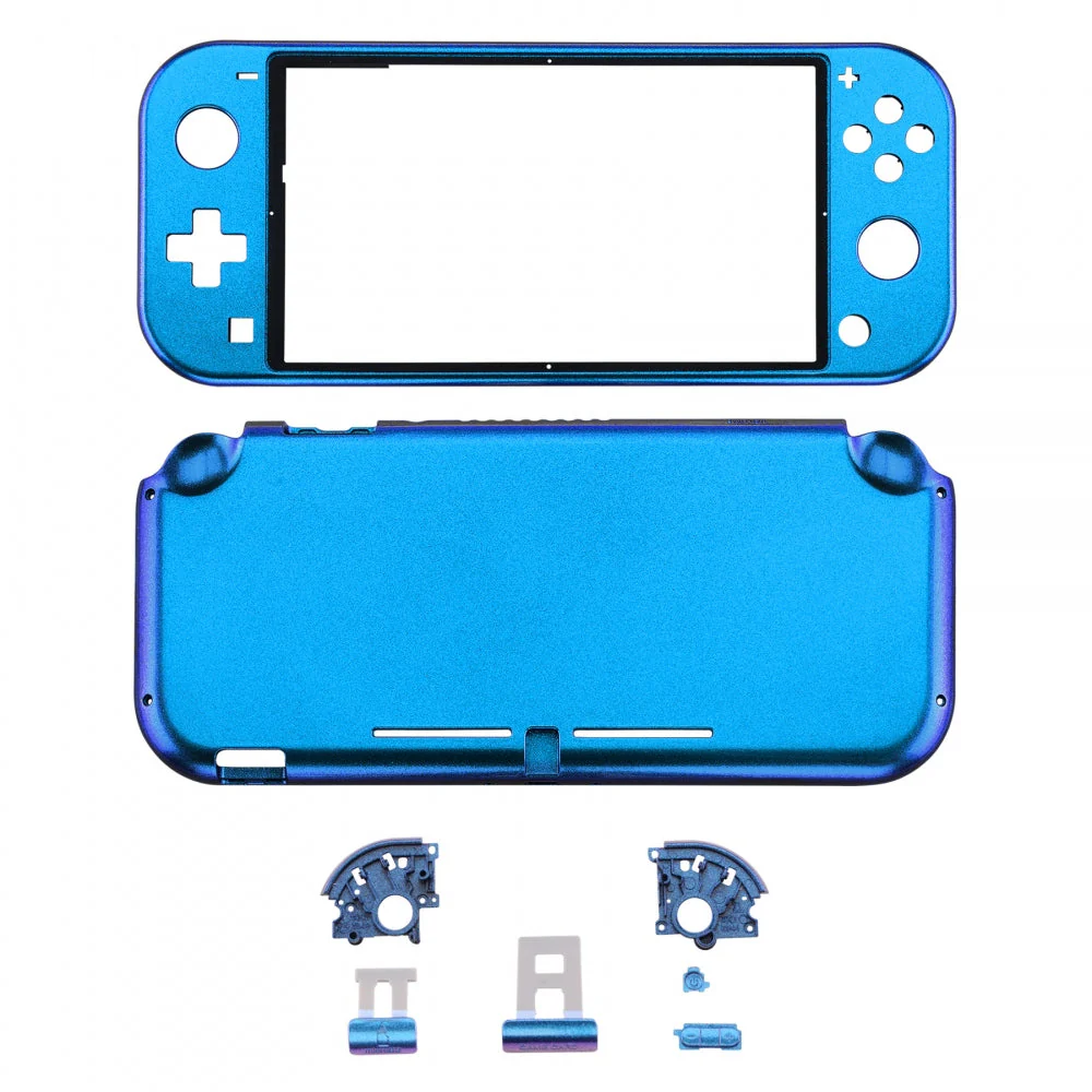 eXtremeRate Replacement Full Set Shells with ABXY Buttons & Screen Protector for Nintendo Switch Lite - Chameleon Purple Blue - Image 2