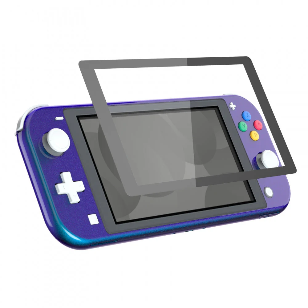 eXtremeRate Replacement Full Set Shells with ABXY Buttons & Screen Protector for Nintendo Switch Lite - Chameleon Purple Blue - Image 5