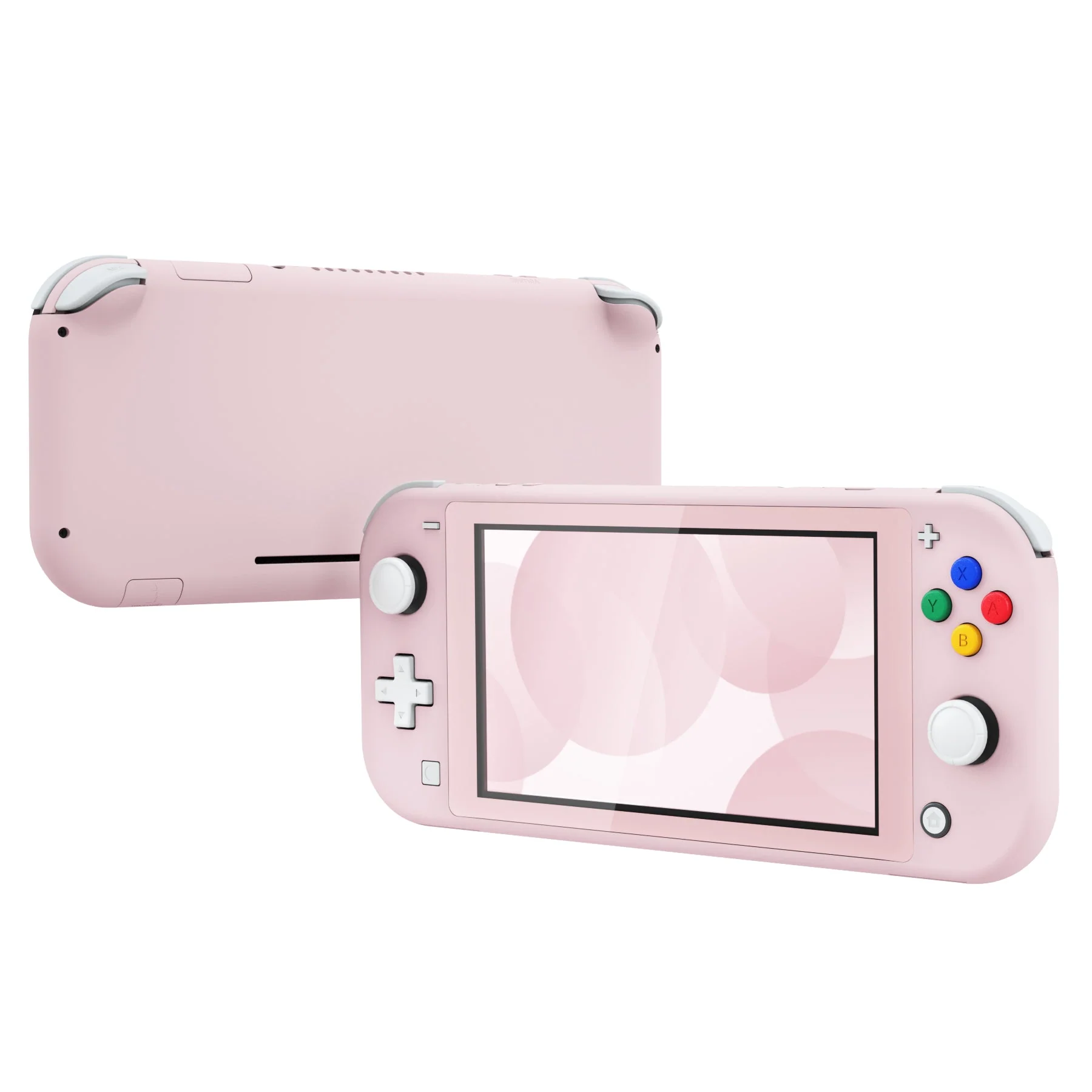 eXtremeRate Replacement Full Set Shells with ABXY Buttons & Screen Protector for Nintendo Switch Lite - Cherry Blossoms Pink - Image 4