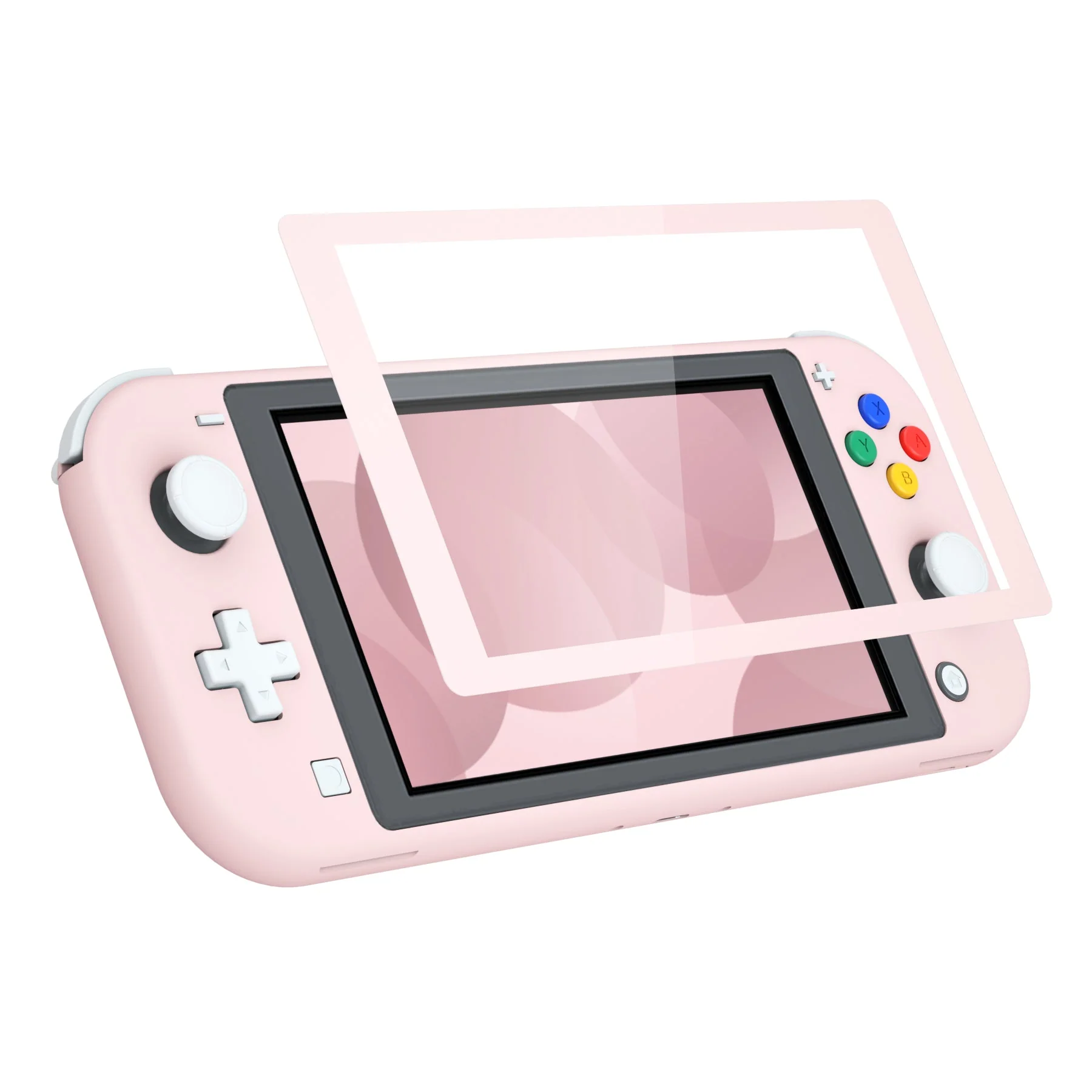 eXtremeRate Replacement Full Set Shells with ABXY Buttons & Screen Protector for Nintendo Switch Lite - Cherry Blossoms Pink - Image 5