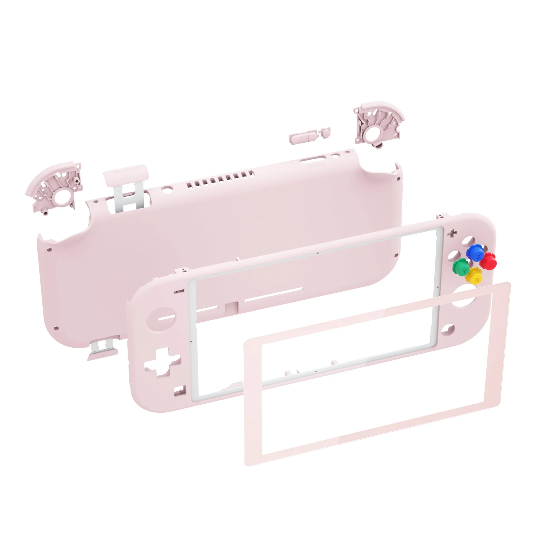 eXtremeRate Replacement Full Set Shells with ABXY Buttons & Screen Protector for Nintendo Switch Lite - Cherry Blossoms Pink - Image 8