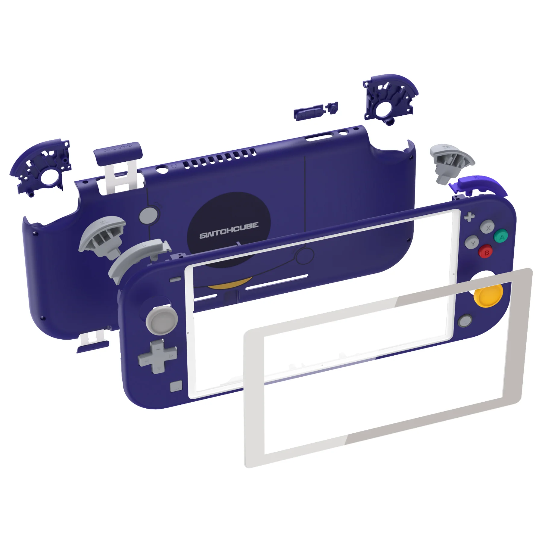 eXtremeRate Replacement Full Set Shells with ABXY Buttons & Screen Protector for Nintendo Switch Lite - Classic SwitchCube Style - Image 8