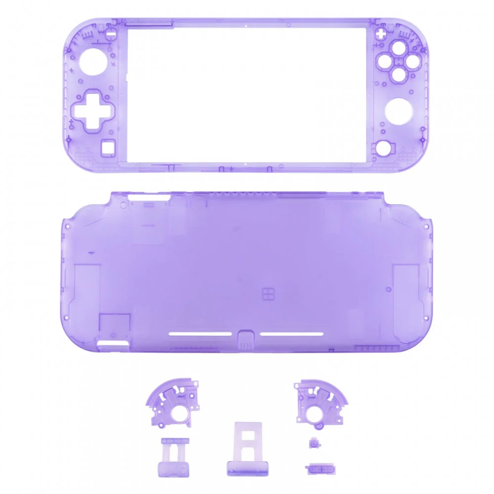 eXtremeRate Replacement Full Set Shells with ABXY Buttons & Screen Protector for Nintendo Switch Lite - Clear Atomic Purple - Image 2