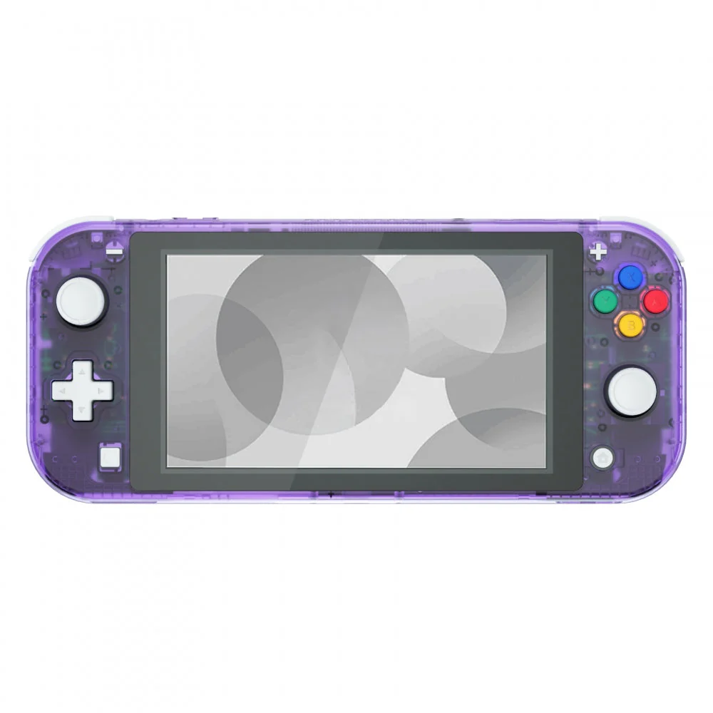 eXtremeRate Replacement Full Set Shells with ABXY Buttons & Screen Protector for Nintendo Switch Lite - Clear Atomic Purple - Image 3