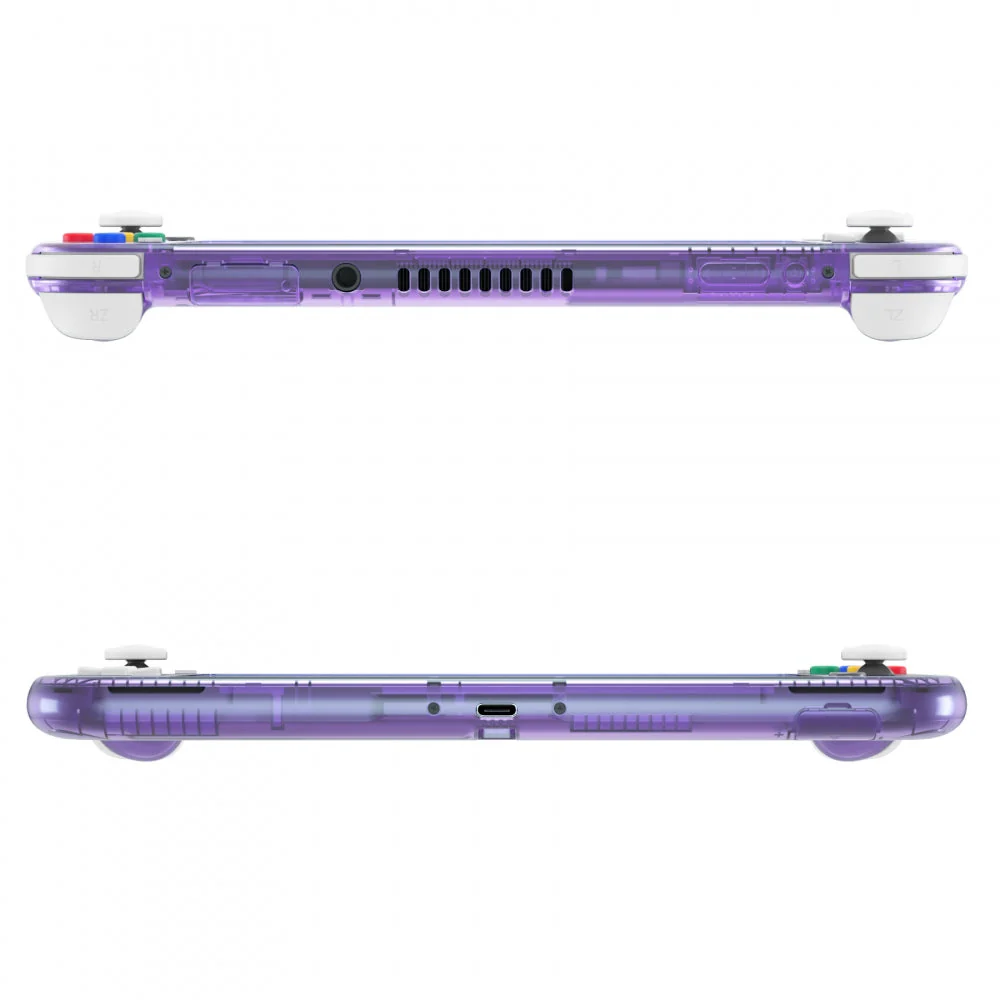 eXtremeRate Replacement Full Set Shells with ABXY Buttons & Screen Protector for Nintendo Switch Lite - Clear Atomic Purple - Image 7