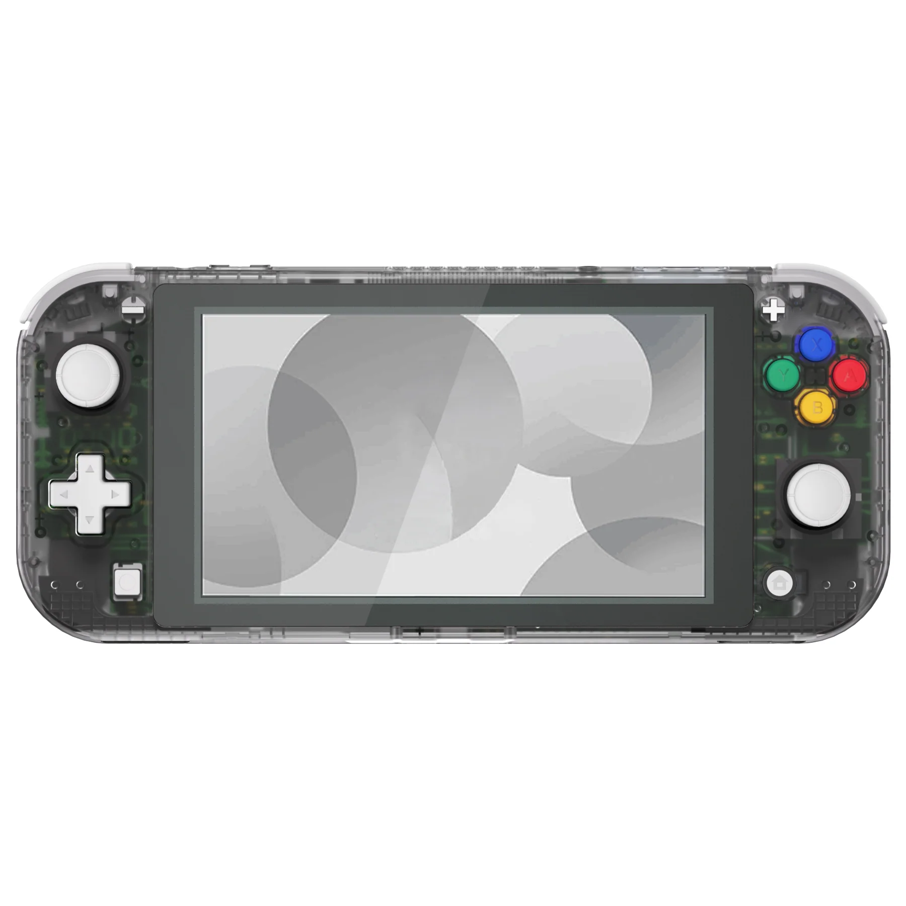 eXtremeRate Replacement Full Set Shells with ABXY Buttons & Screen Protector for Nintendo Switch Lite - Clear Black - Image 3
