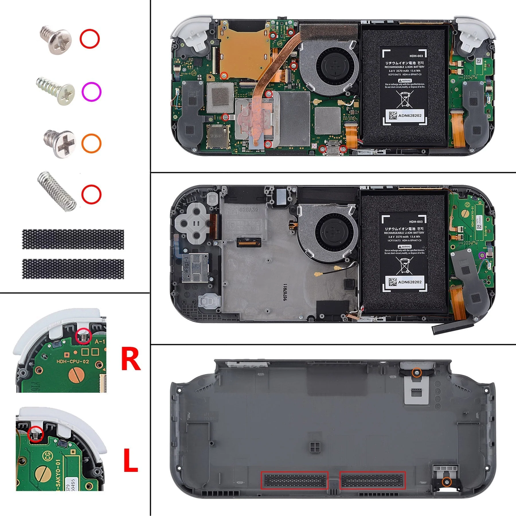 eXtremeRate Replacement Full Set Shells with ABXY Buttons & Screen Protector for Nintendo Switch Lite - Clear Orange - Image 11