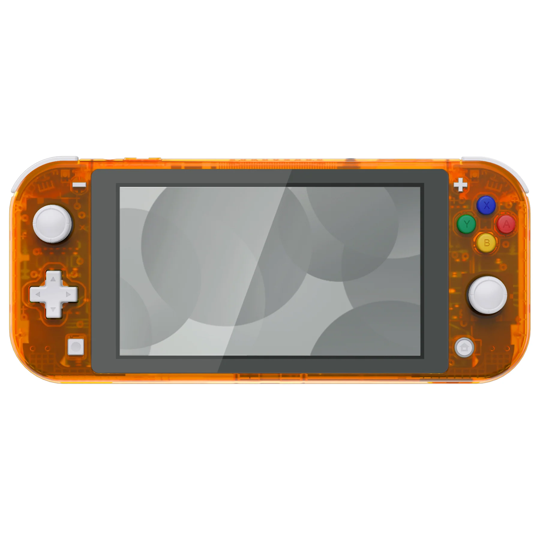 eXtremeRate Replacement Full Set Shells with ABXY Buttons & Screen Protector for Nintendo Switch Lite - Clear Orange - Image 3