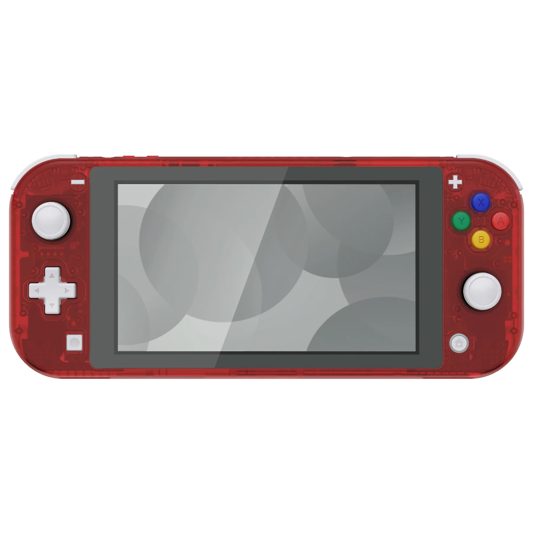 eXtremeRate Replacement Full Set Shells with ABXY Buttons & Screen Protector for Nintendo Switch Lite - Clear Red - Image 3