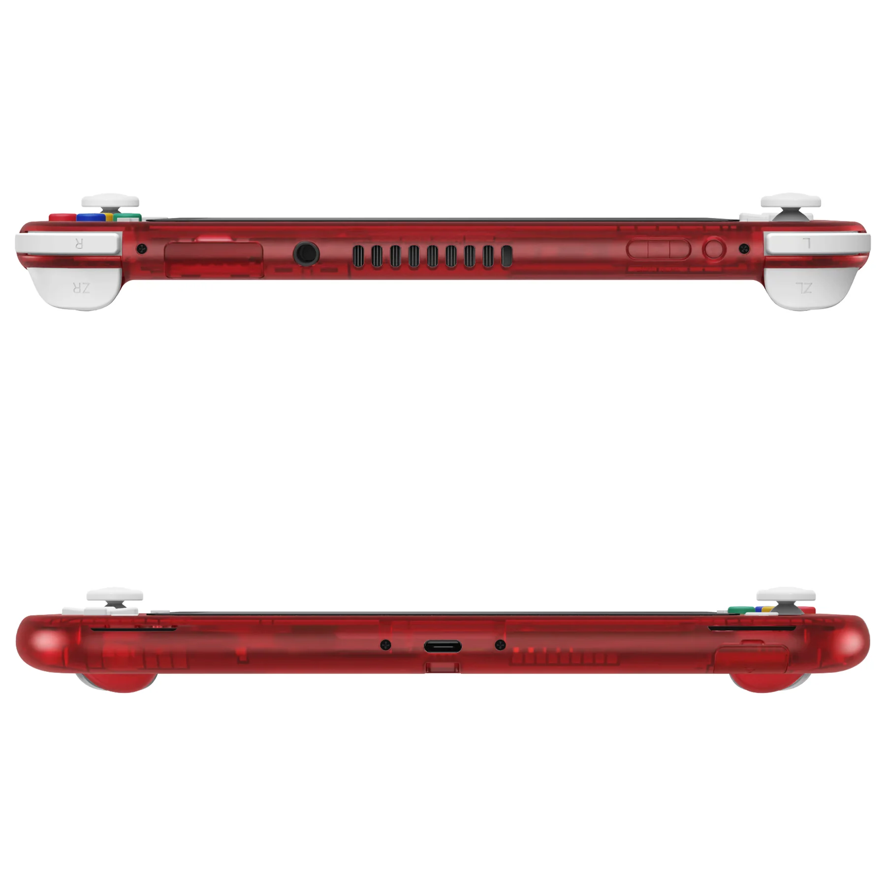 eXtremeRate Replacement Full Set Shells with ABXY Buttons & Screen Protector for Nintendo Switch Lite - Clear Red - Image 7