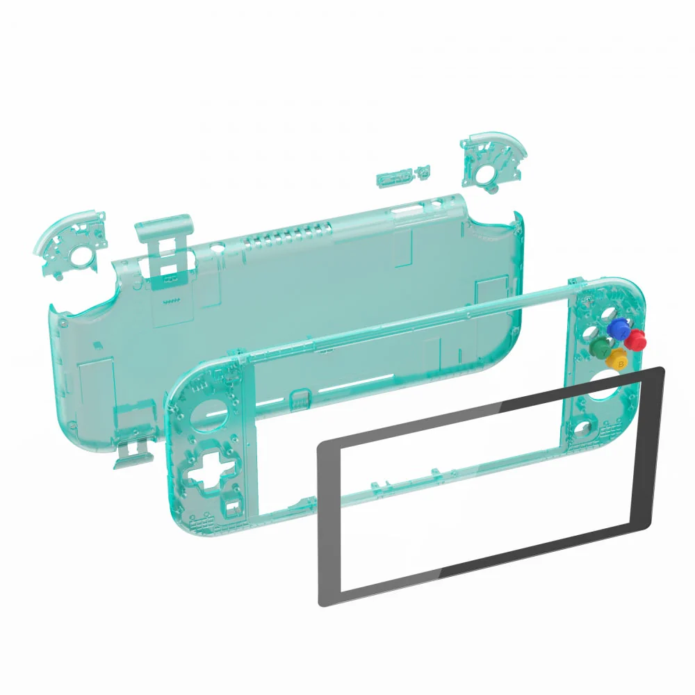 eXtremeRate Replacement Full Set Shells with ABXY Buttons & Screen Protector for Nintendo Switch Lite - Emerald Green - Image 8