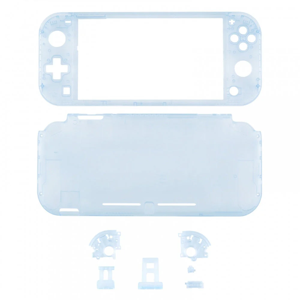 eXtremeRate Replacement Full Set Shells with ABXY Buttons & Screen Protector for Nintendo Switch Lite - Clear Glacier Blue - Image 2