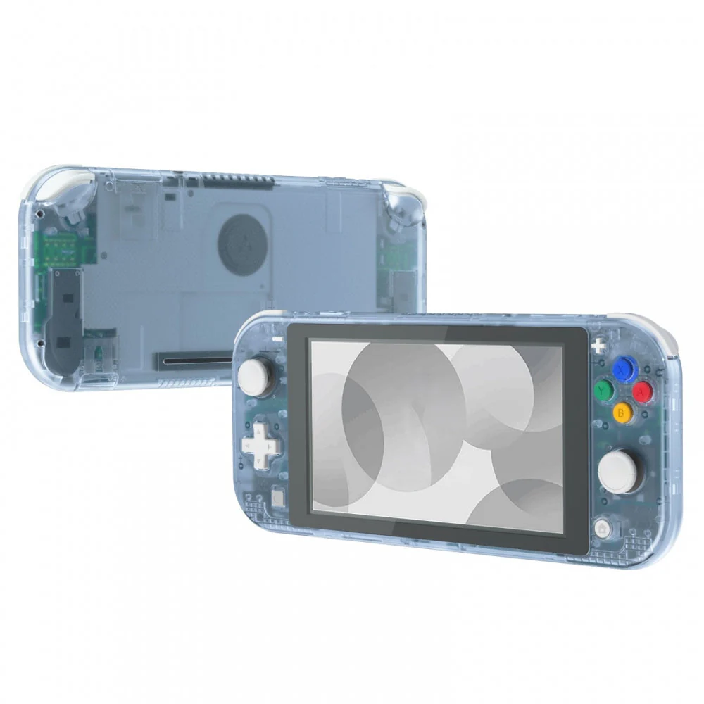 eXtremeRate Replacement Full Set Shells with ABXY Buttons & Screen Protector for Nintendo Switch Lite - Clear Glacier Blue - Image 4